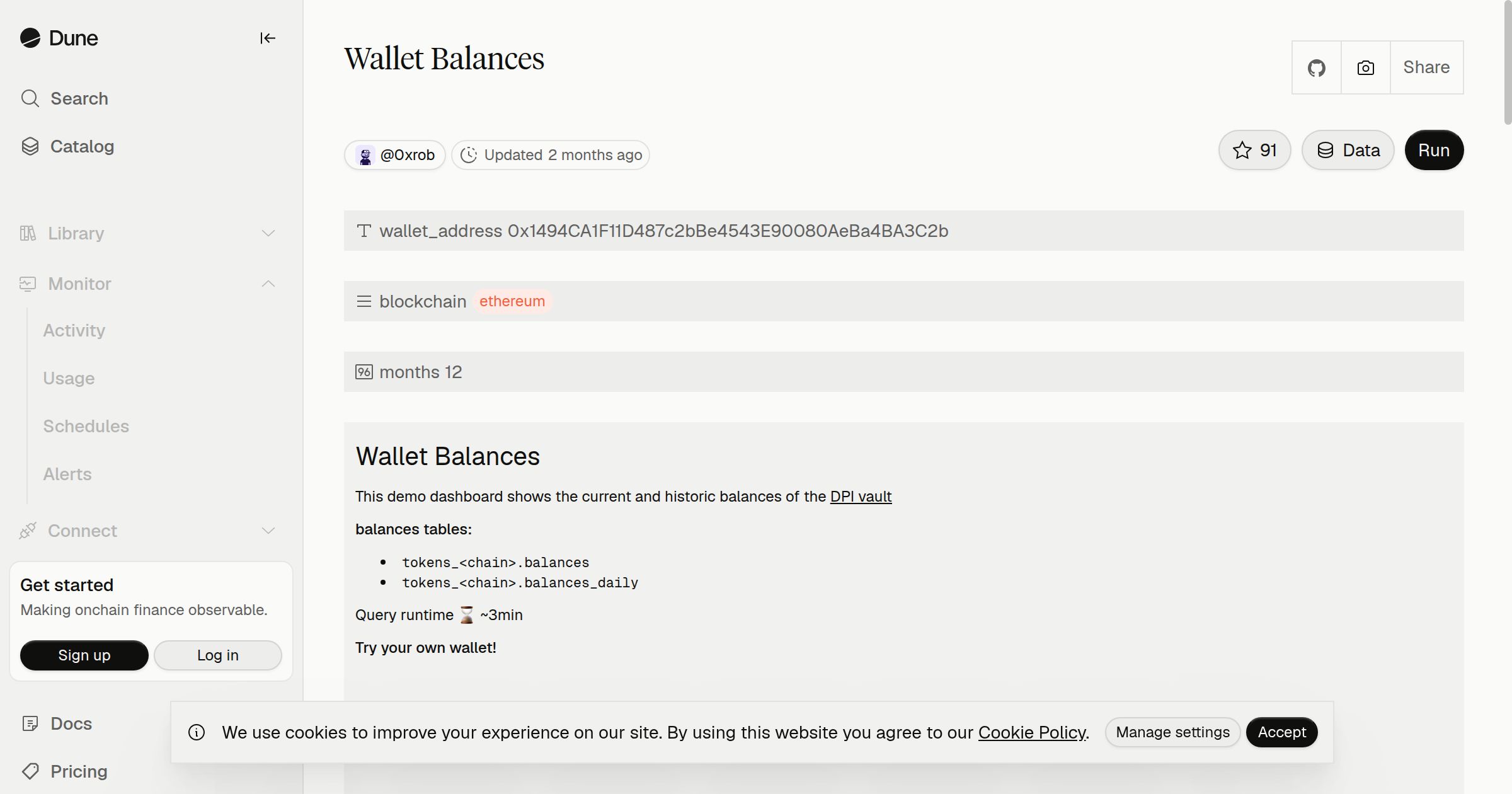 Wallet Balances | Dune