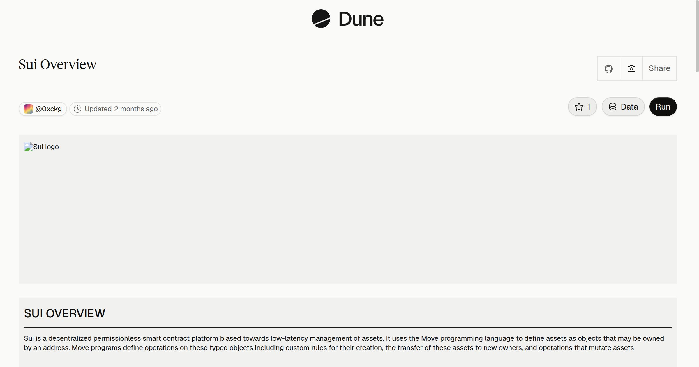 Sui Overview | Dune