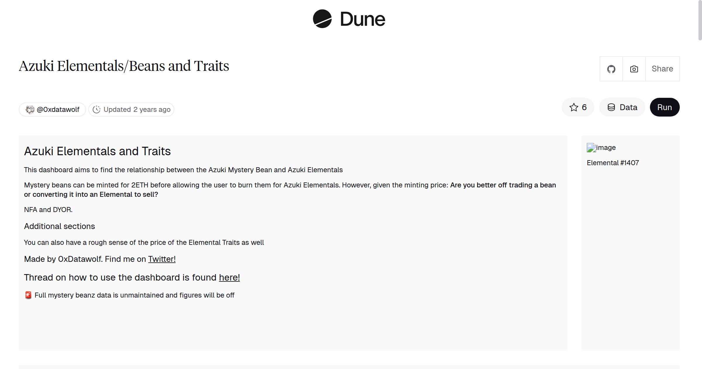 Azuki Elementals/Beans and Traits | Dune