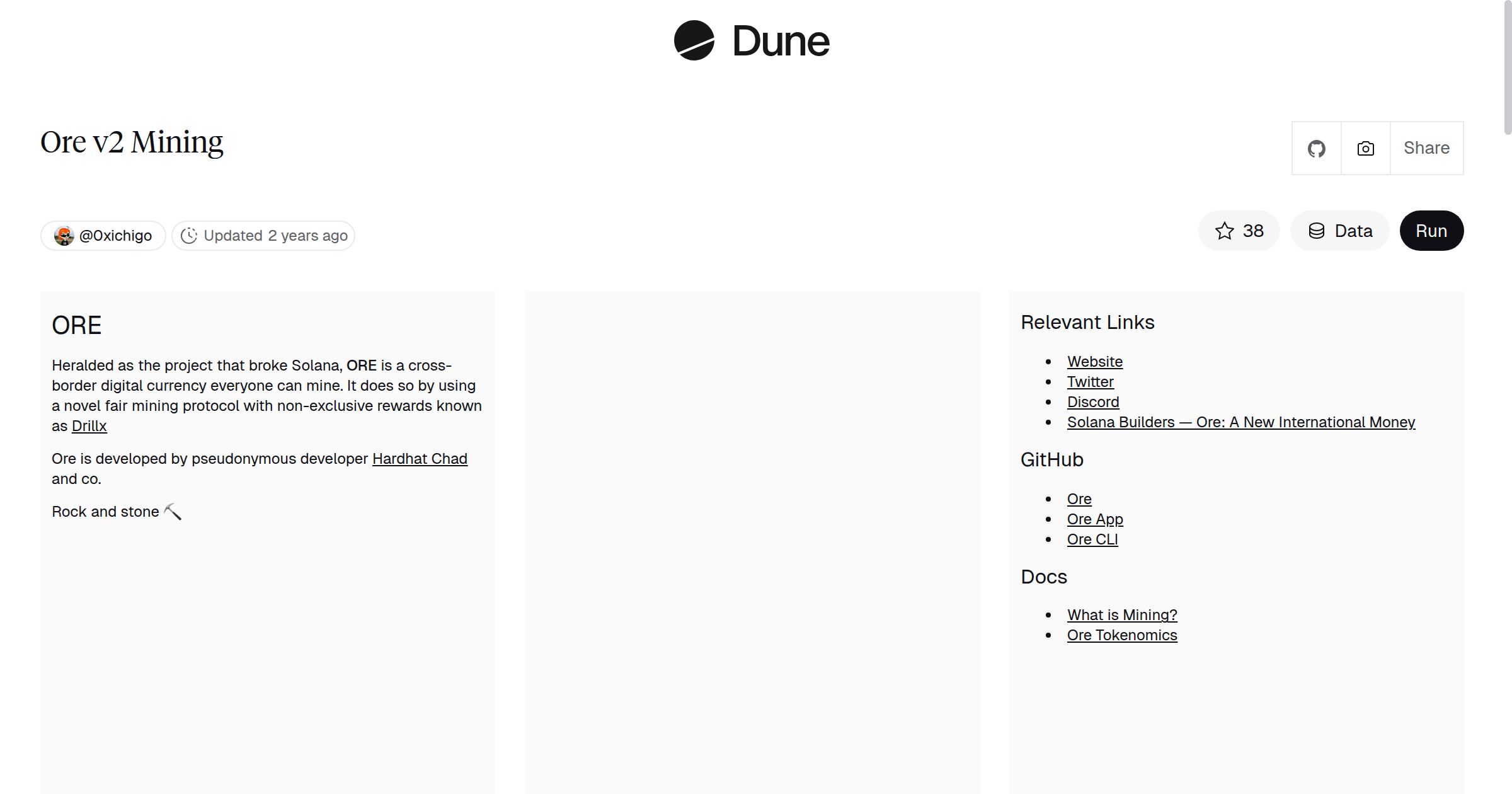 Ore v2 Mining | Dune