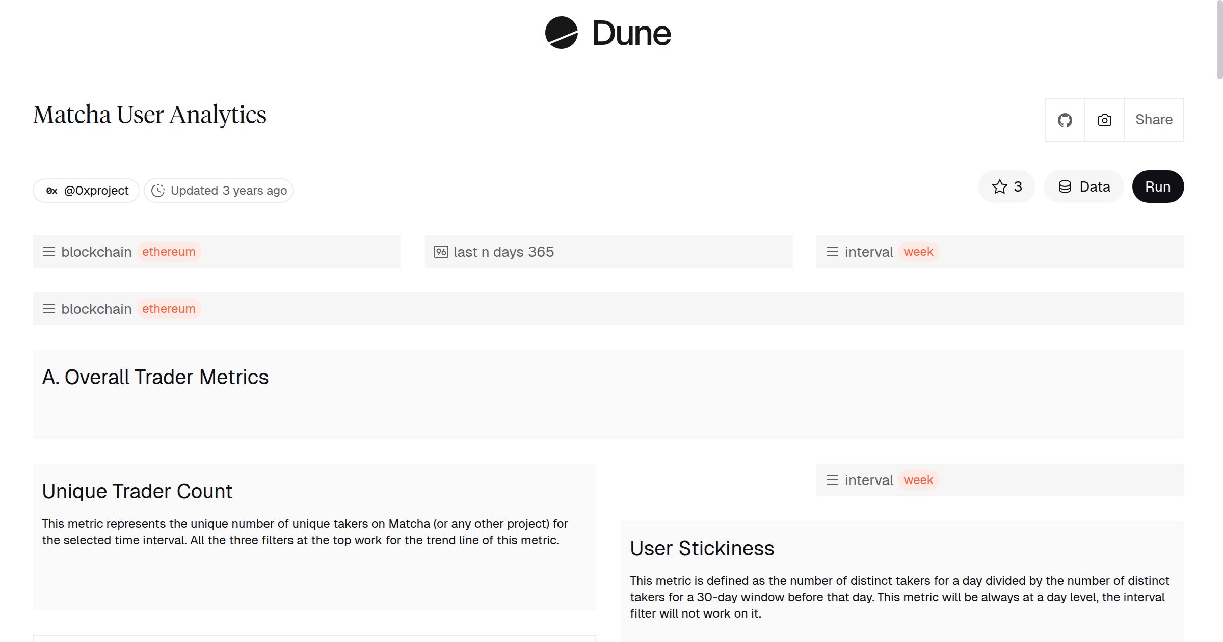 Matcha User Analytics | Dune