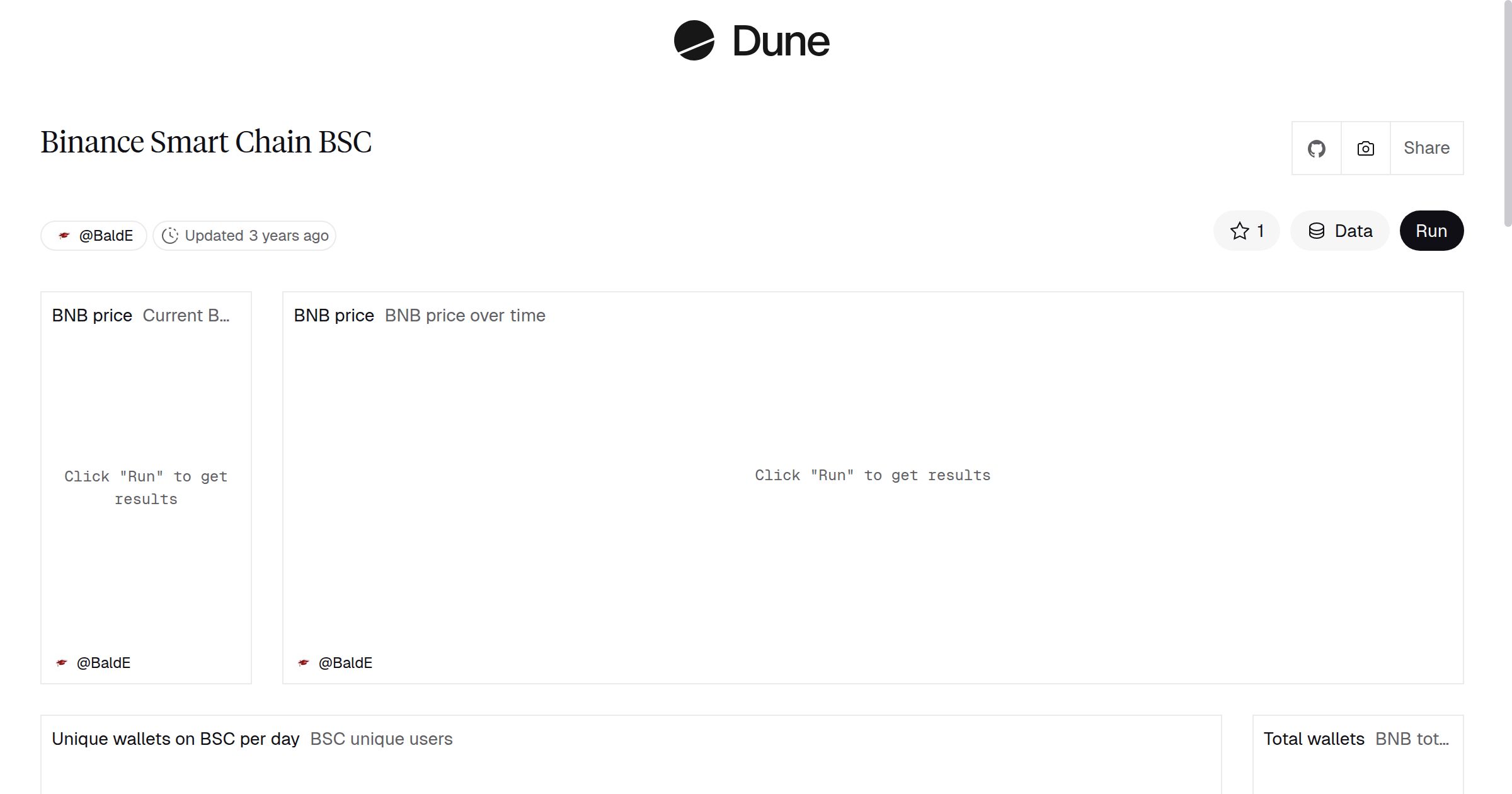 Binance Smart Chain BSC | Dune