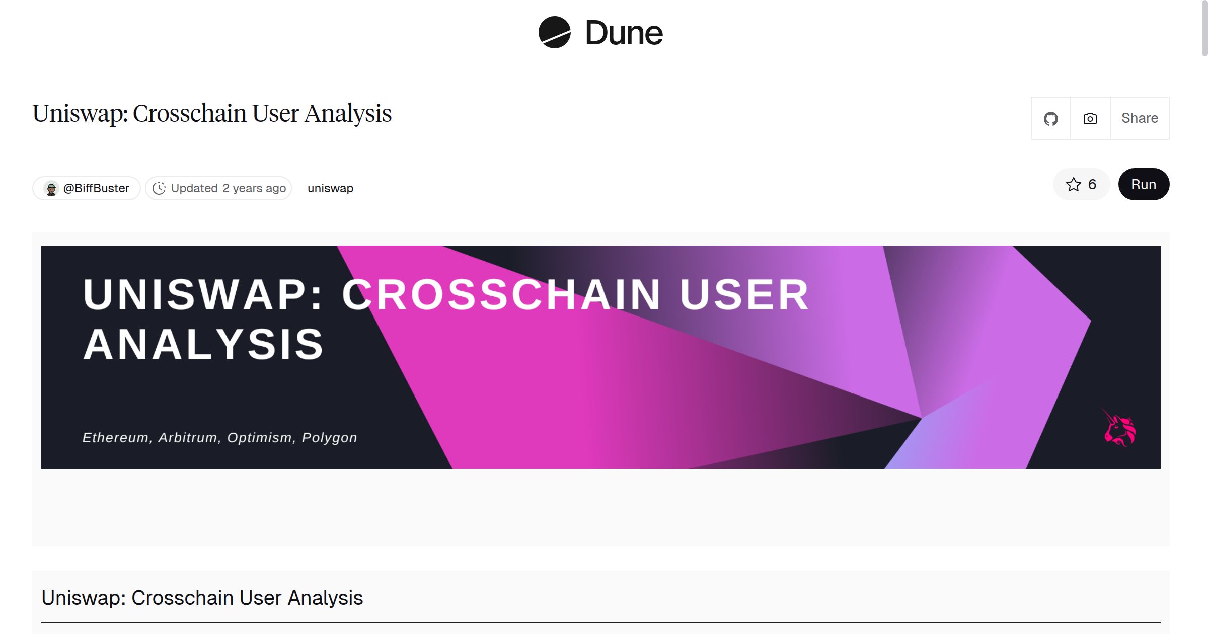 Uniswap Crosschain User Analysis