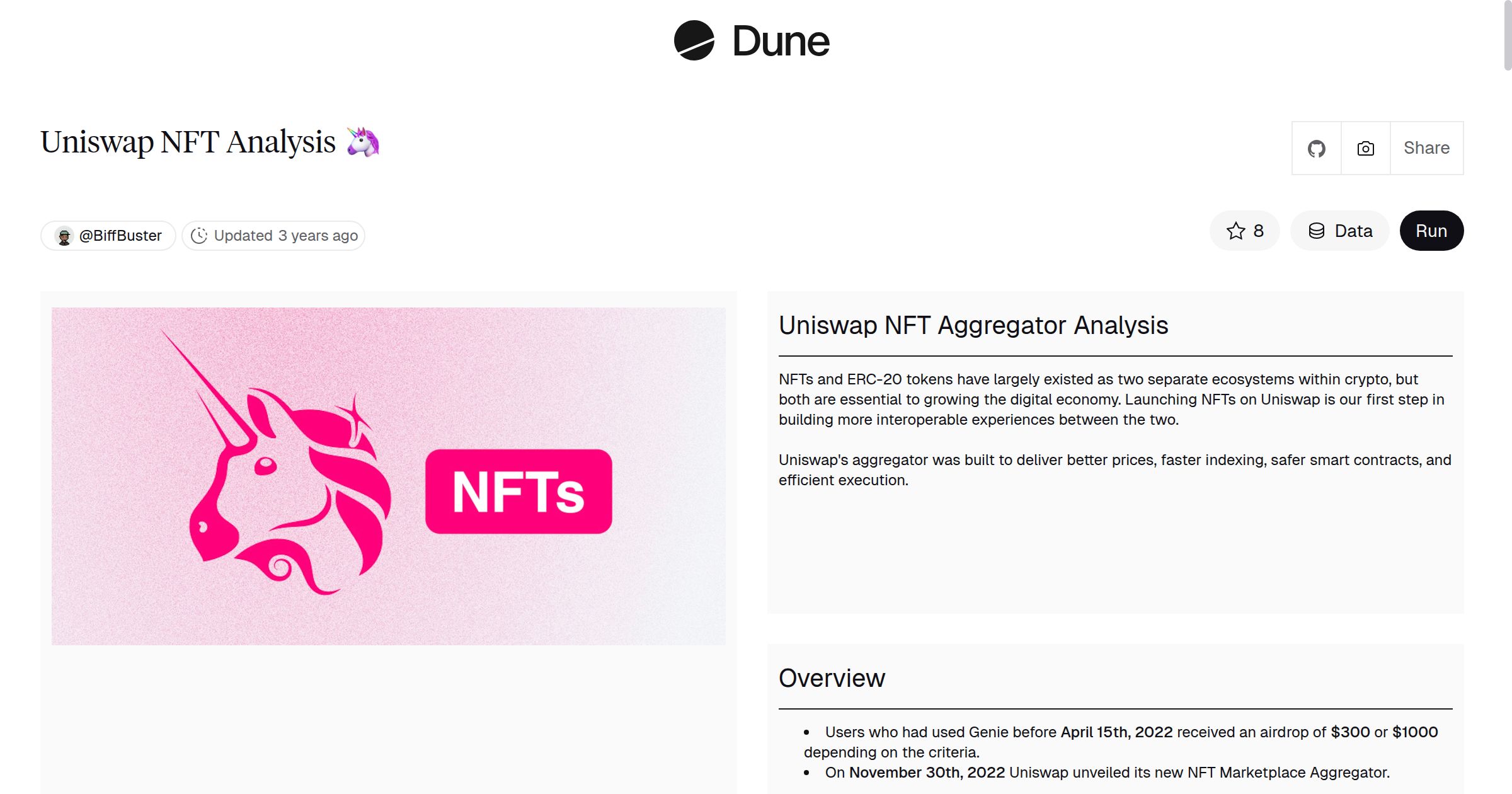 Uniswap NFT Analysis