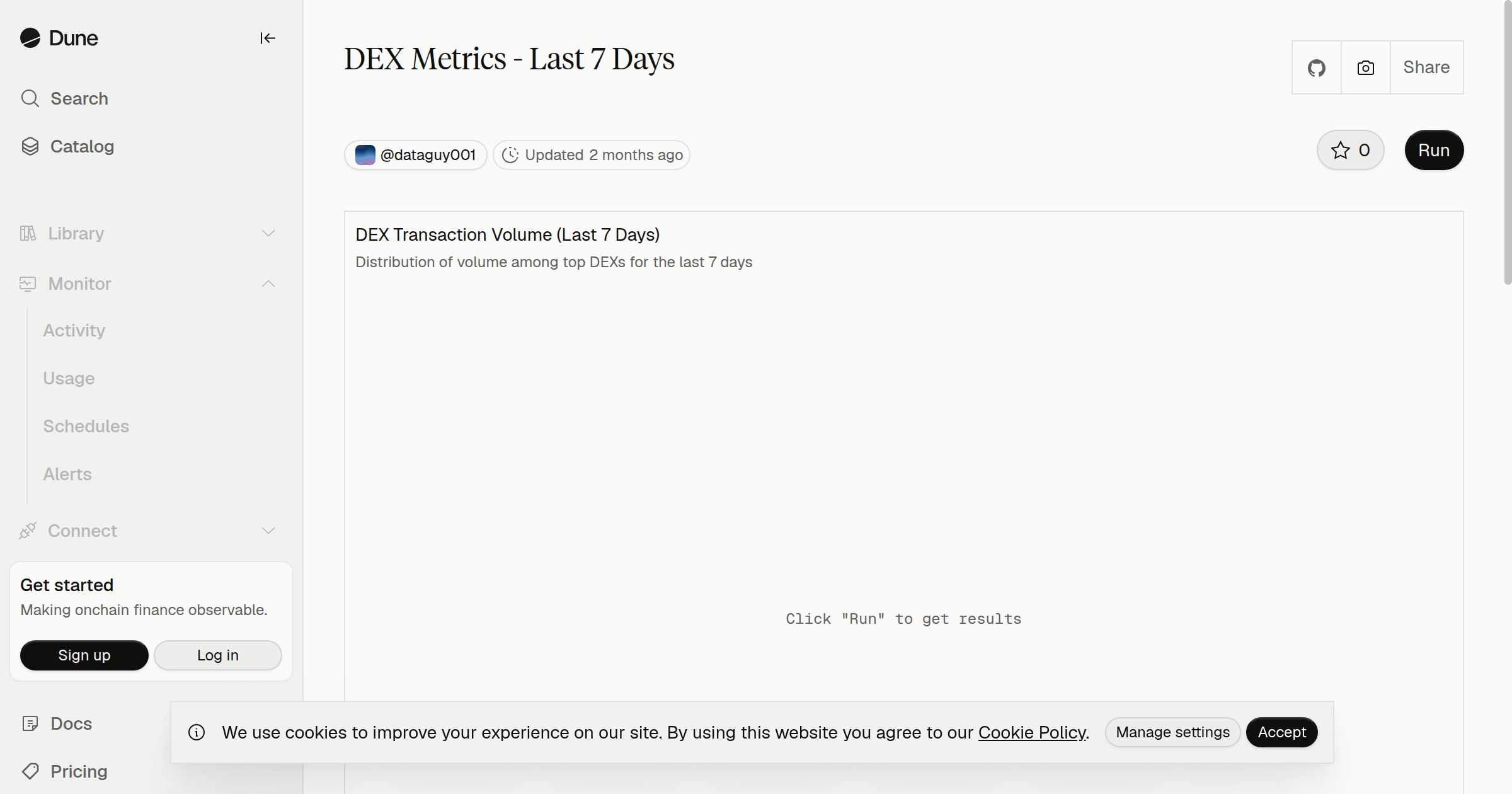 DEX Metrics - Last 7 Days | Dune