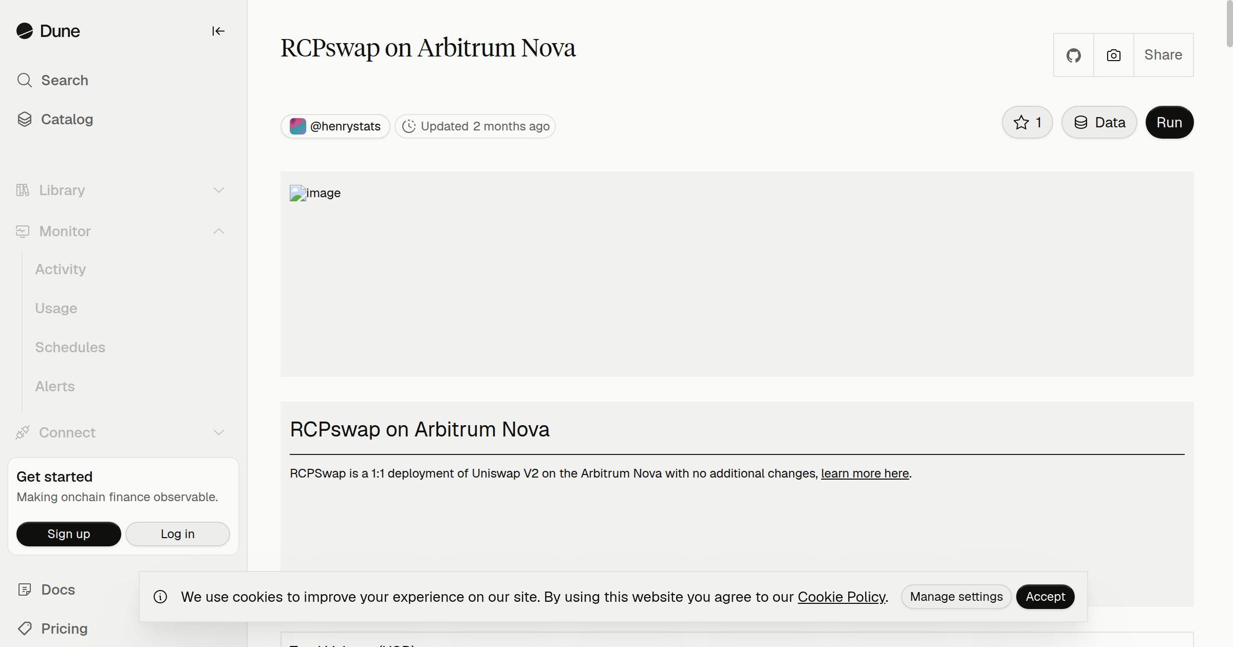 RCPswap on Arbitrum Nova | Dune