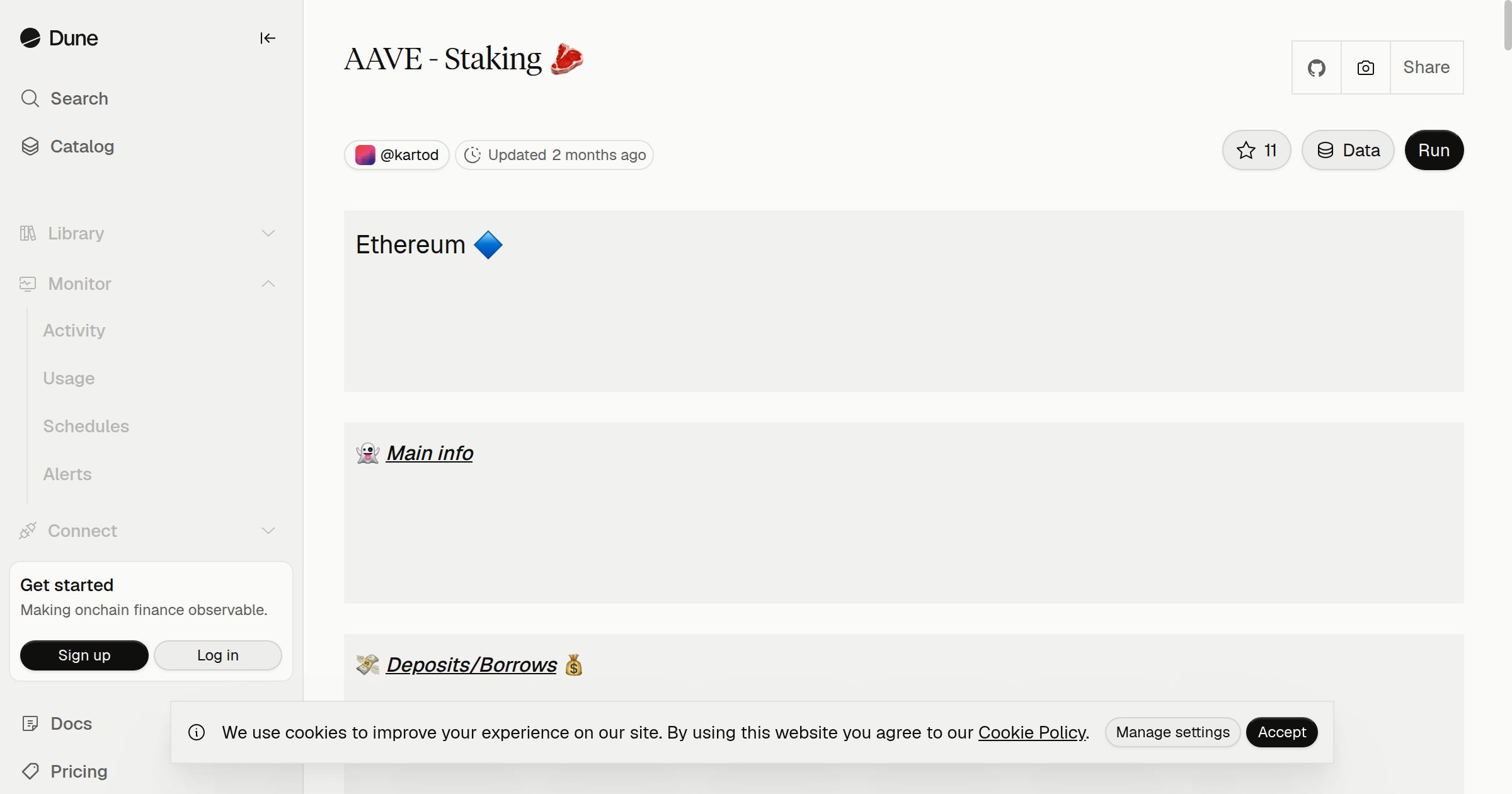 AAVE - Staking 🥩 | Dune