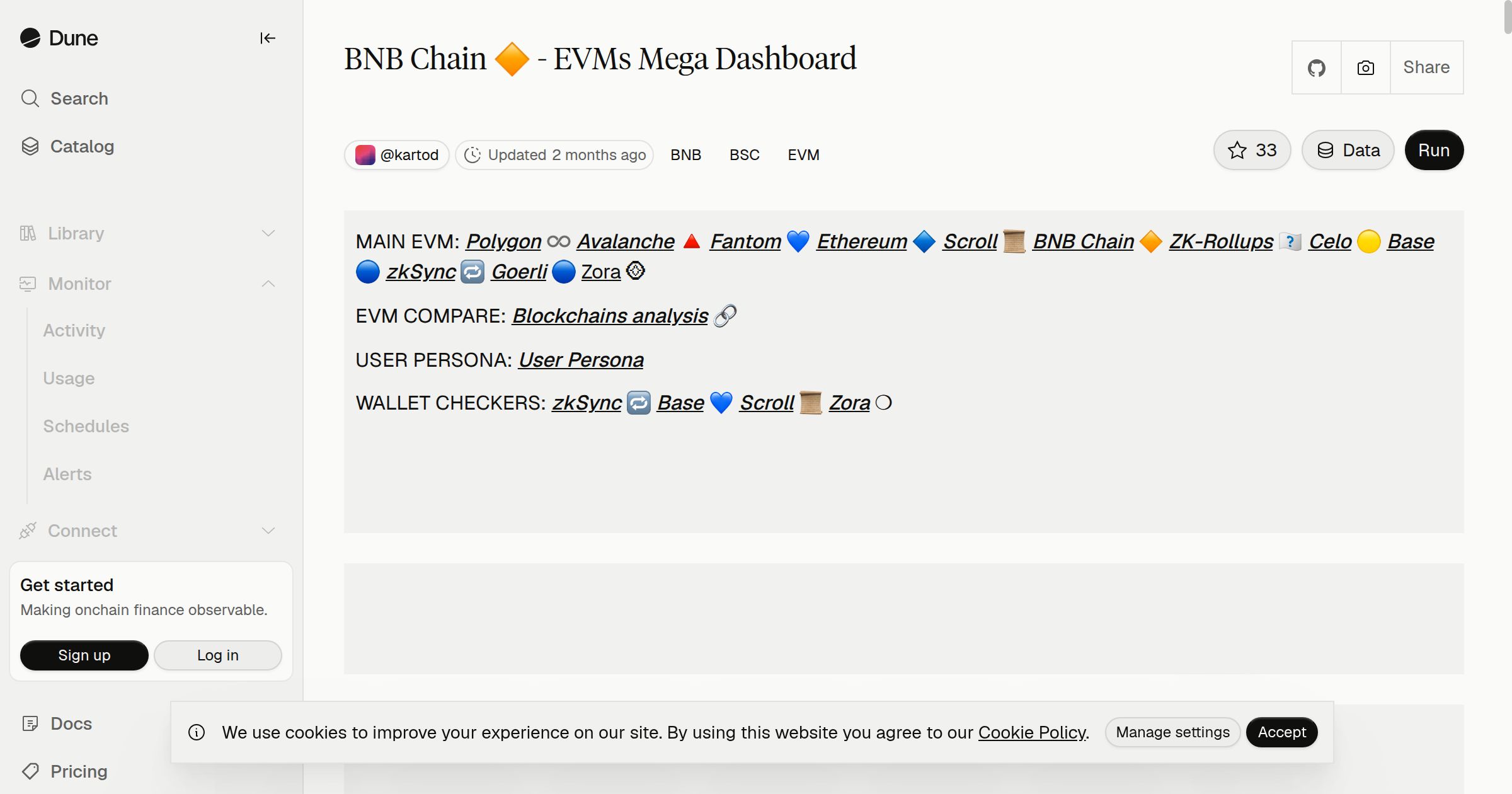 BNB Chain 🔶 - EVMs Mega Dashboard | Dune