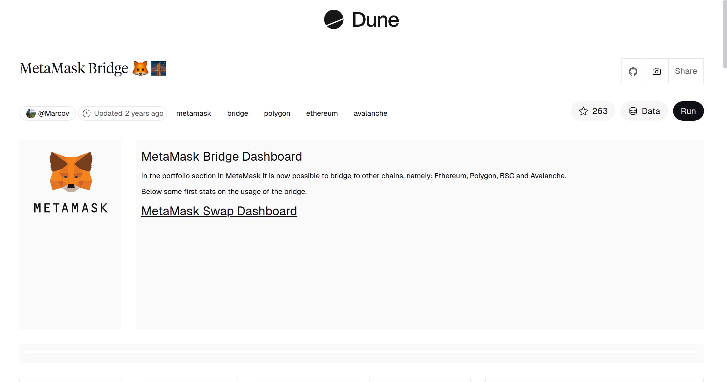 MetaMask Bridge 🦊🌉 | Dune