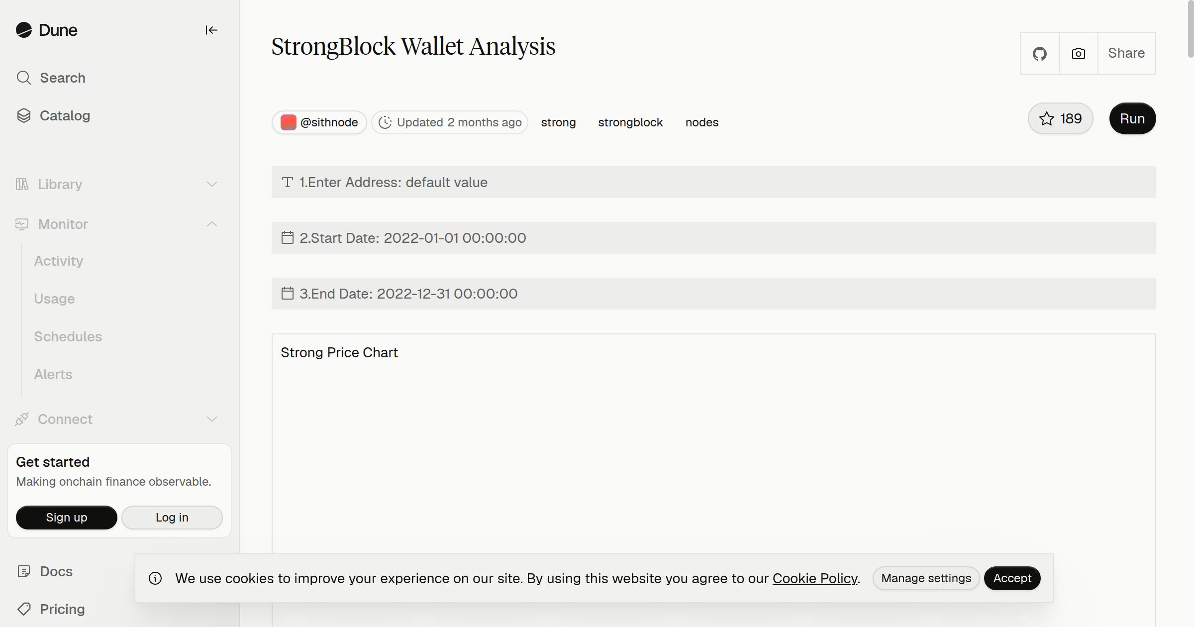StrongBlock Wallet Analysis | Dune