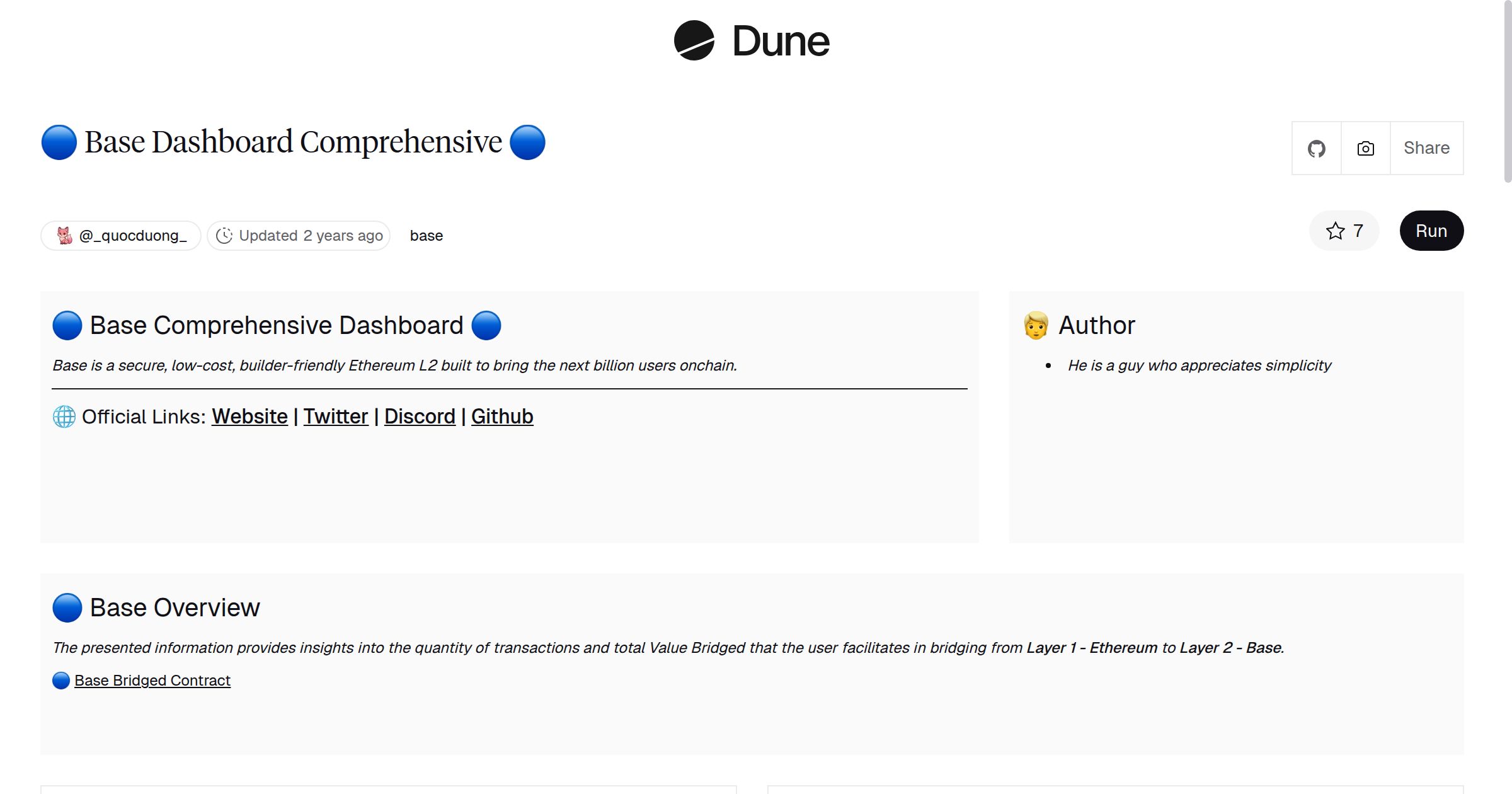 🔵 Base Dashboard Comprehensive 🔵 | Dune