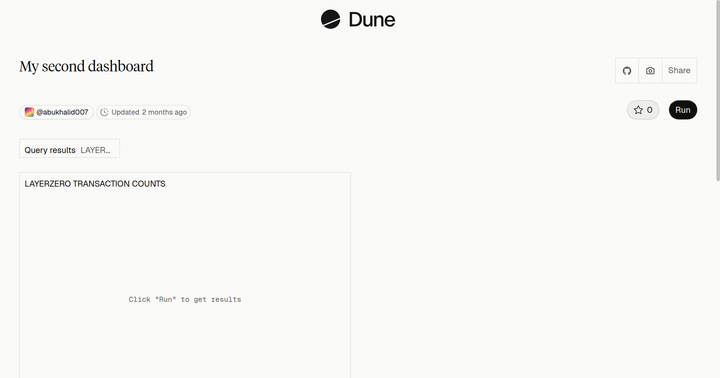 My second dashboard | Dune