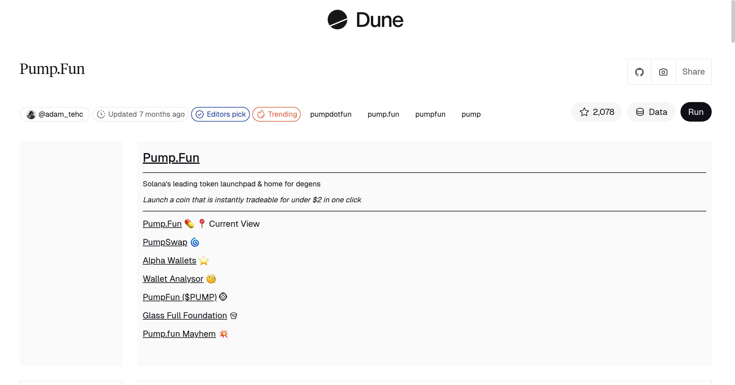 Pump.Fun | Dune