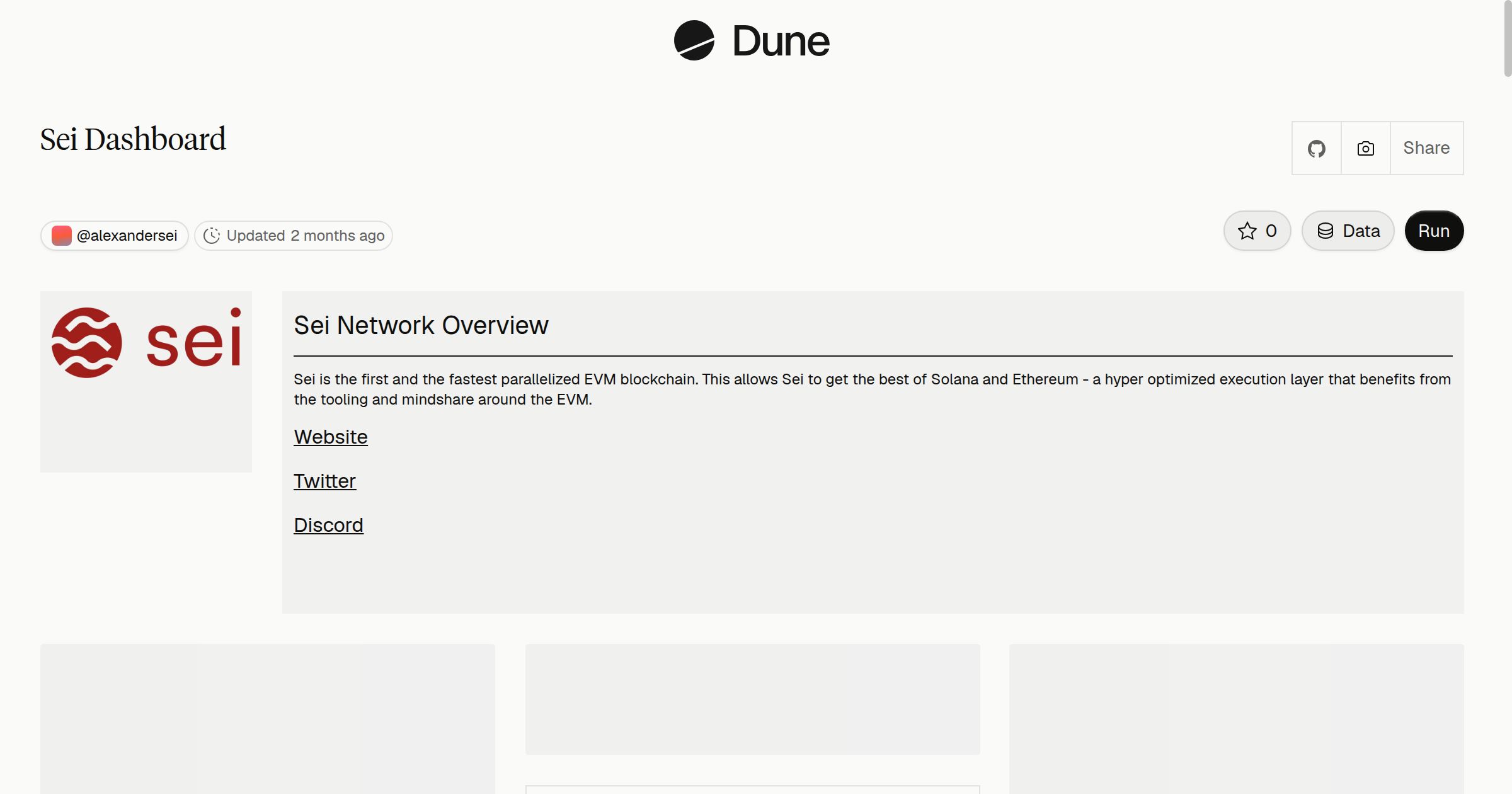 Sei Dashboard | Dune