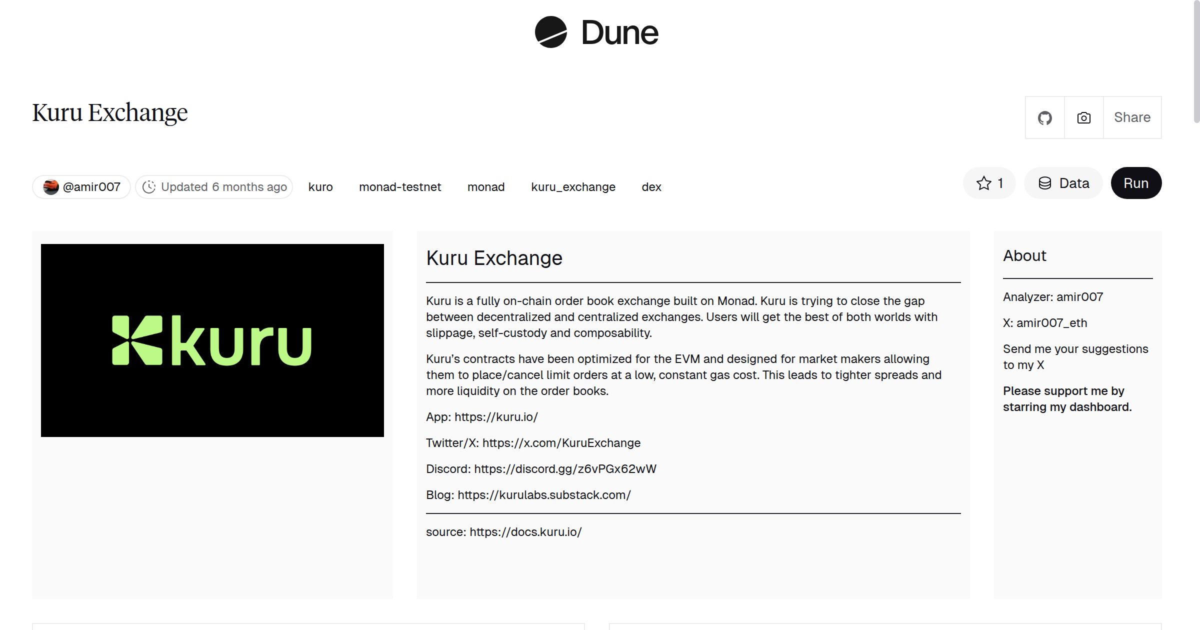 Kuru Exchange | Dune