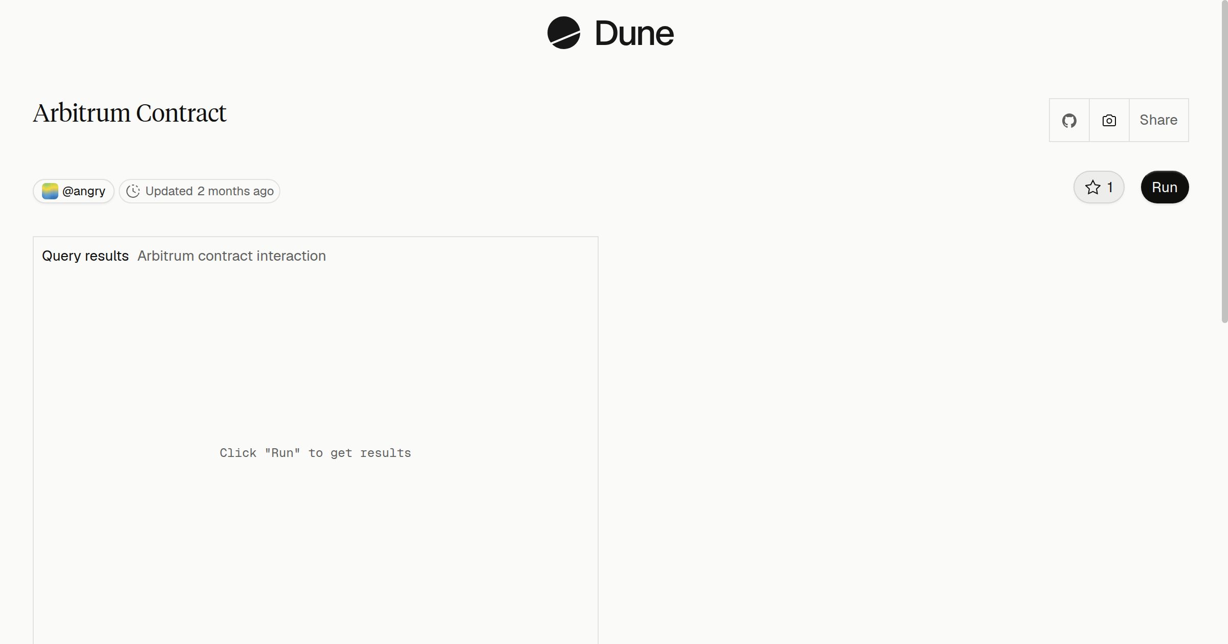 Arbitrum Contract | Dune