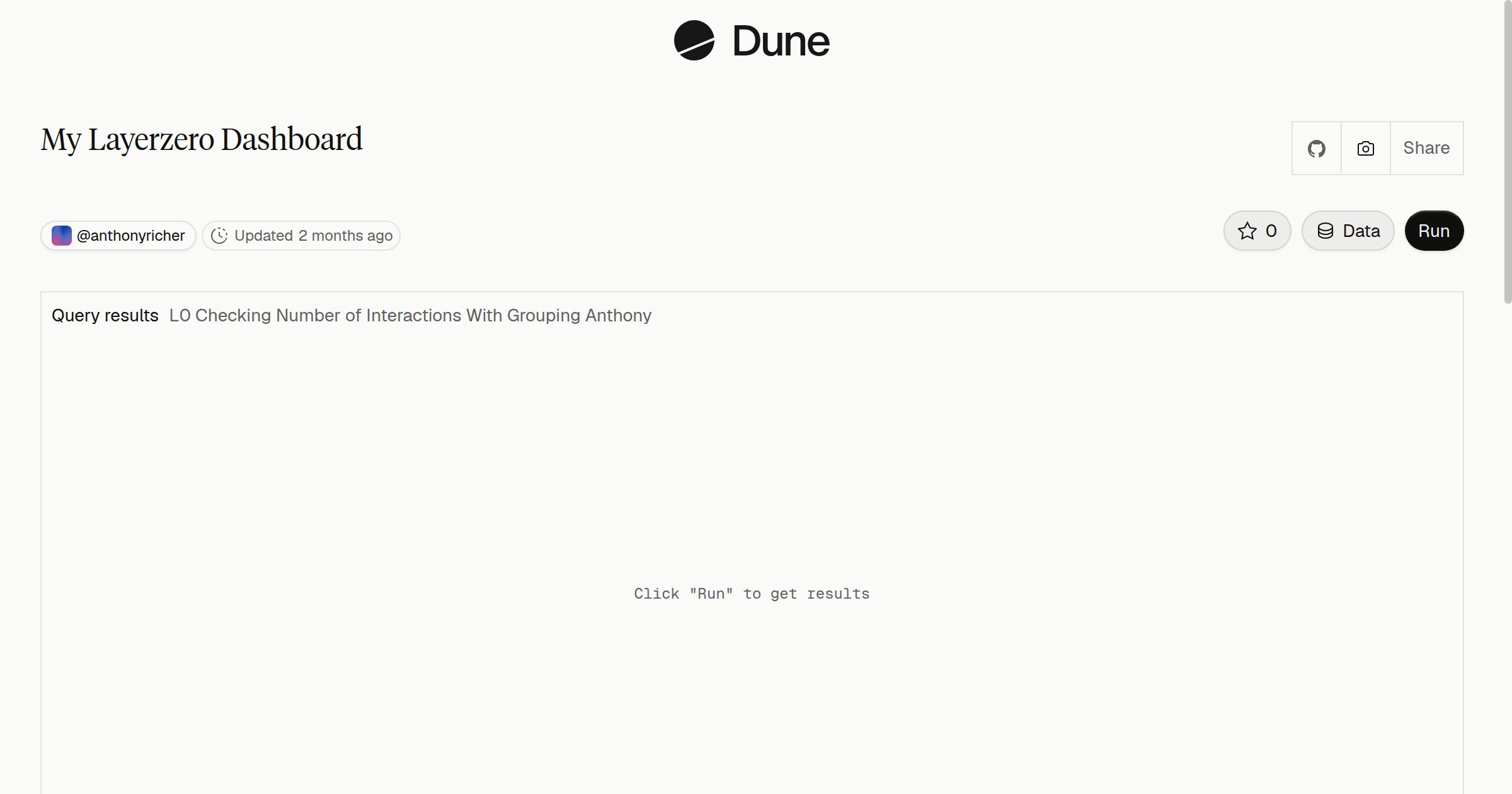 My Layerzero Dashboard | Dune
