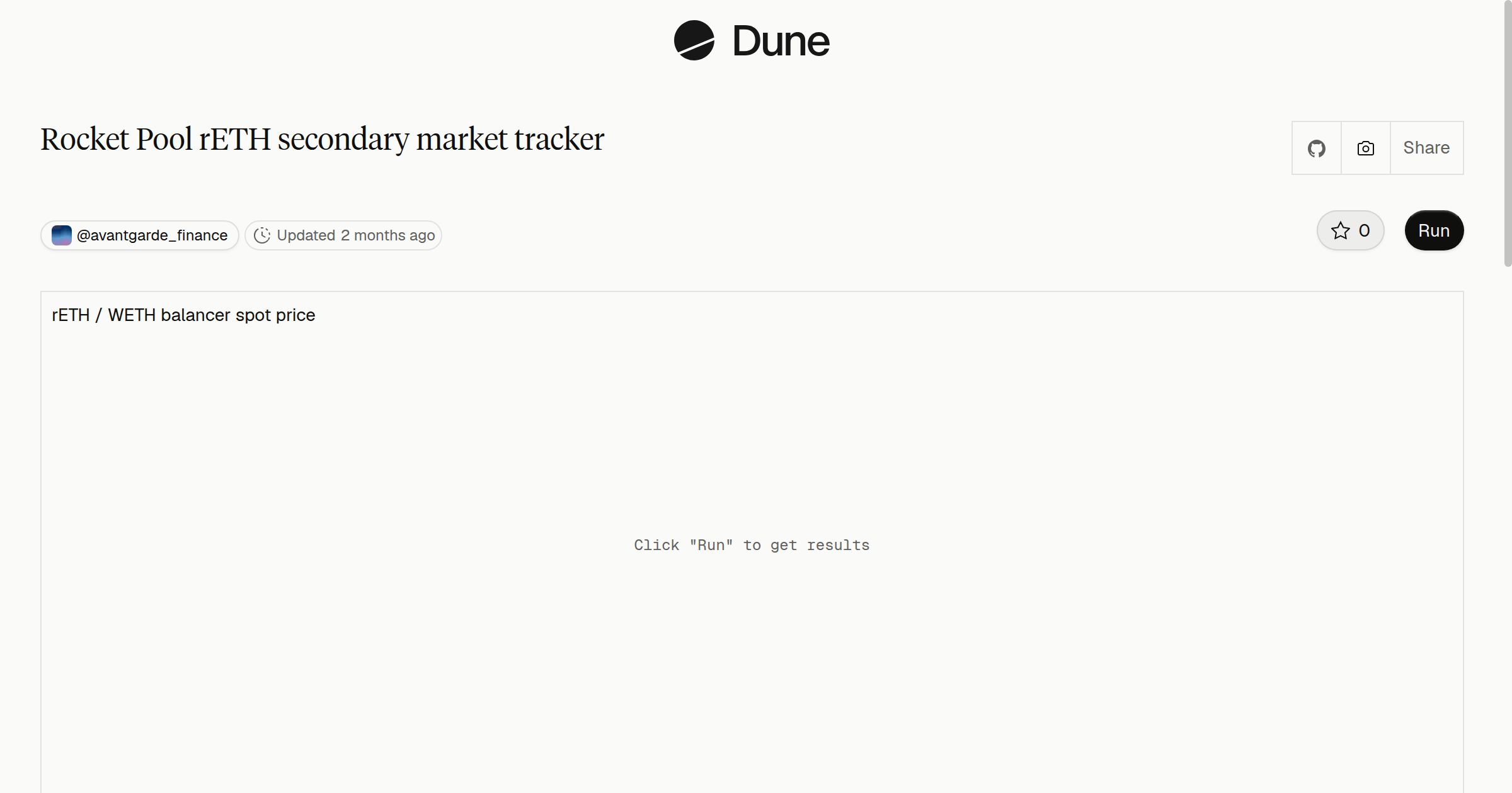 Rocket Pool rETH secondary market tracker
