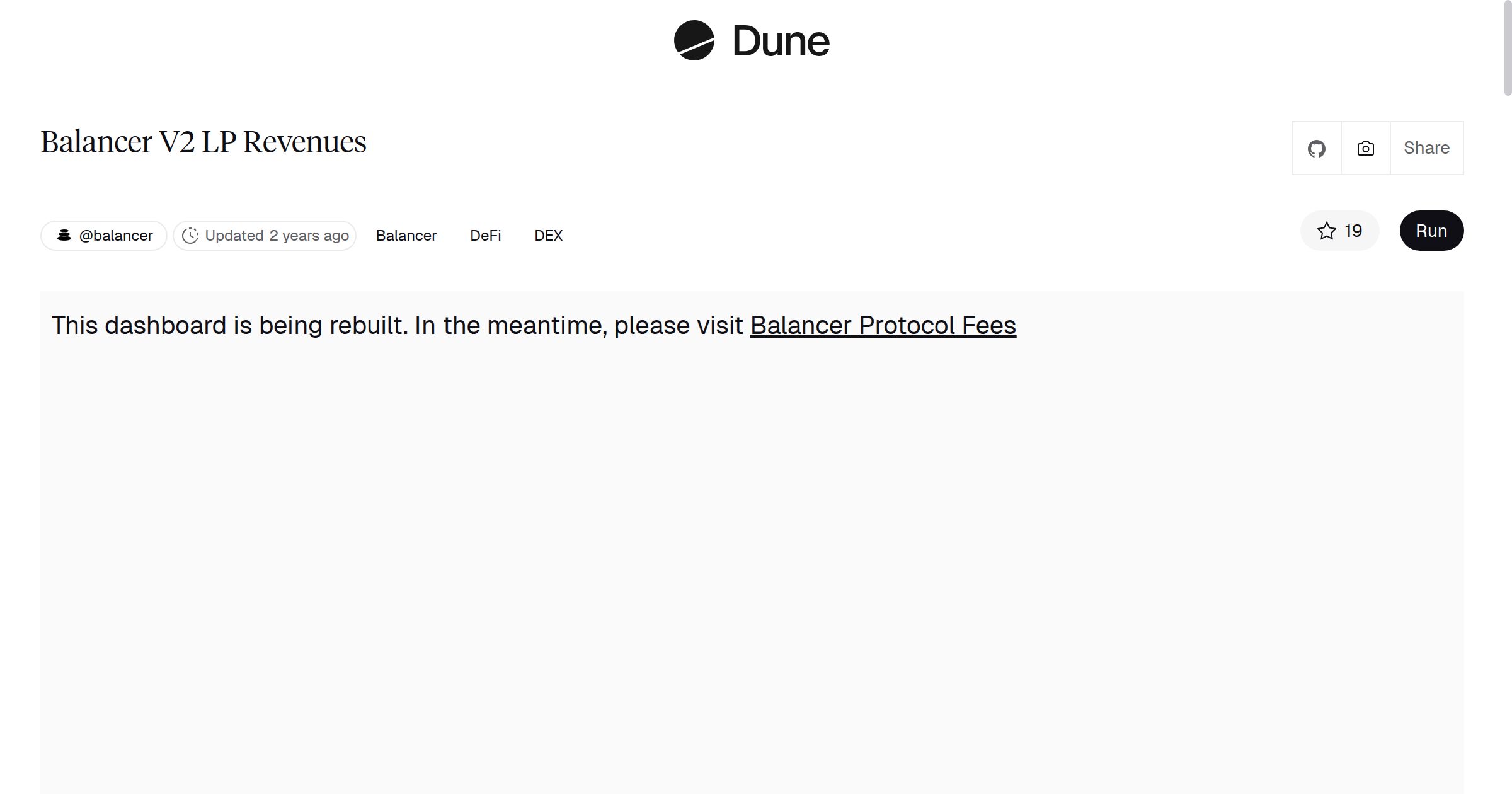 Balancer V2 LP Revenues | Dune