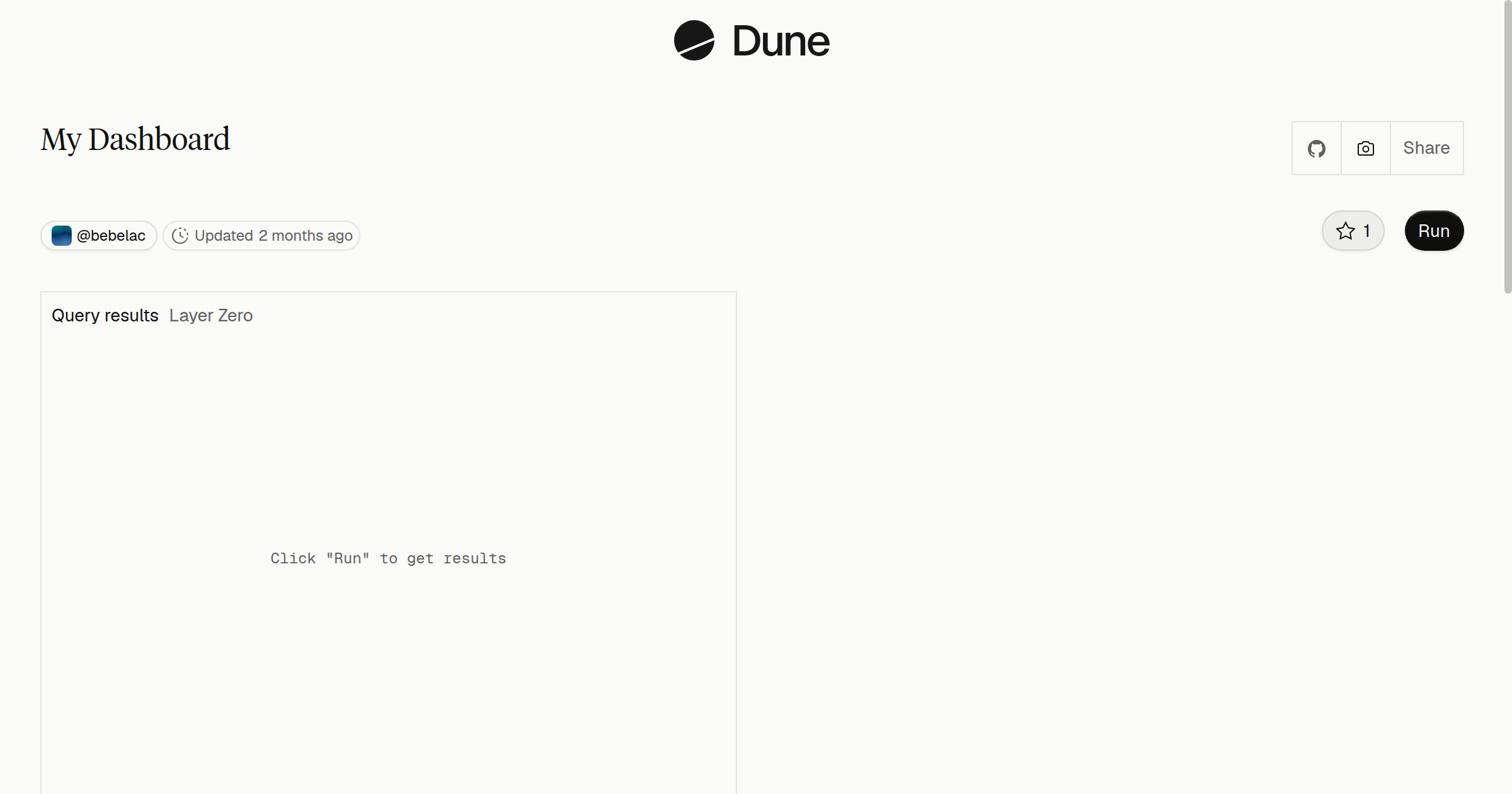 My Dashboard | Dune