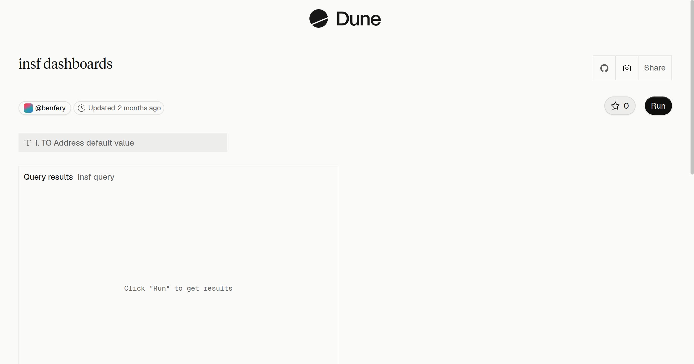 insf dashboards | Dune