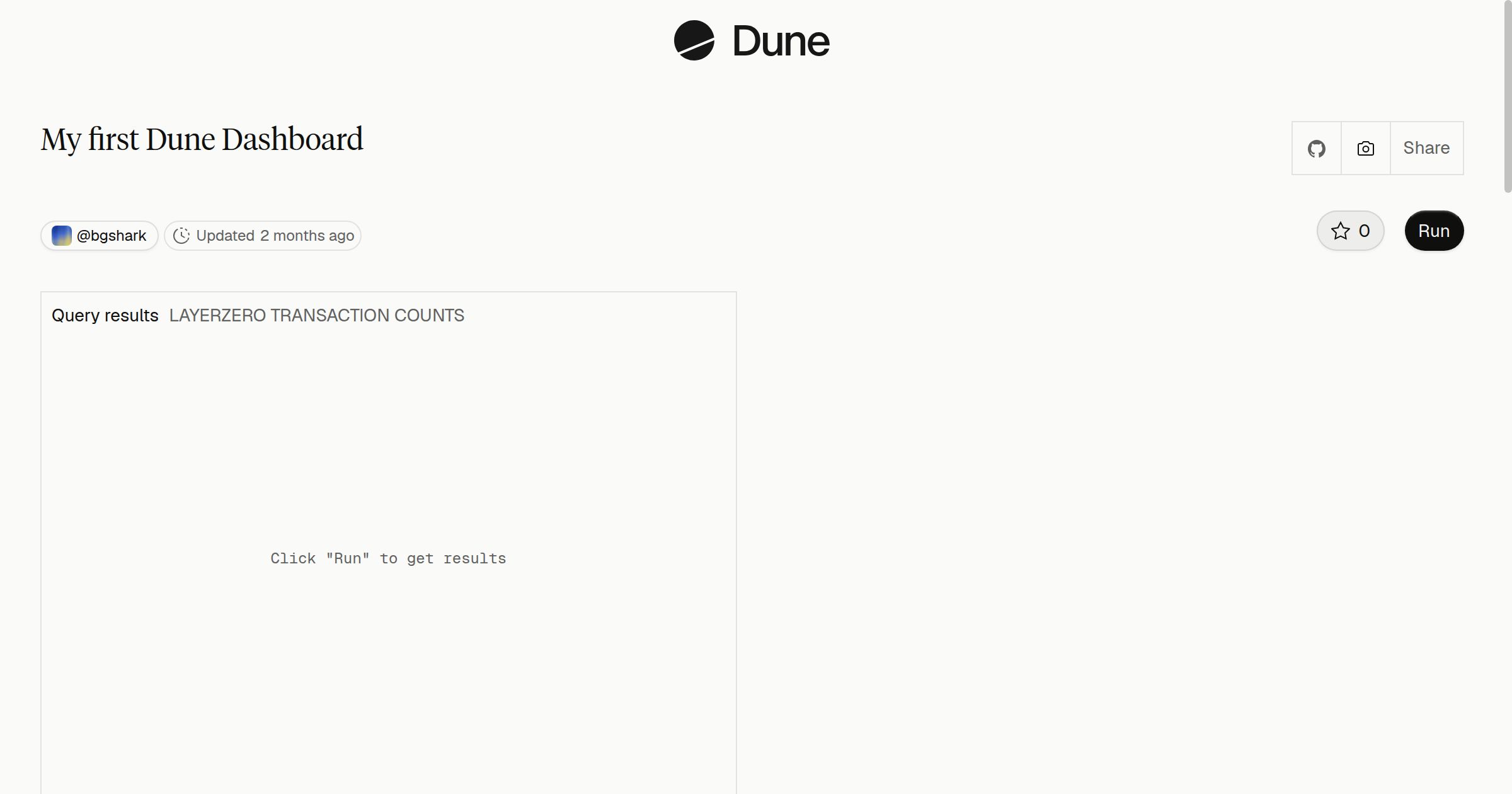 My first Dune Dashboard