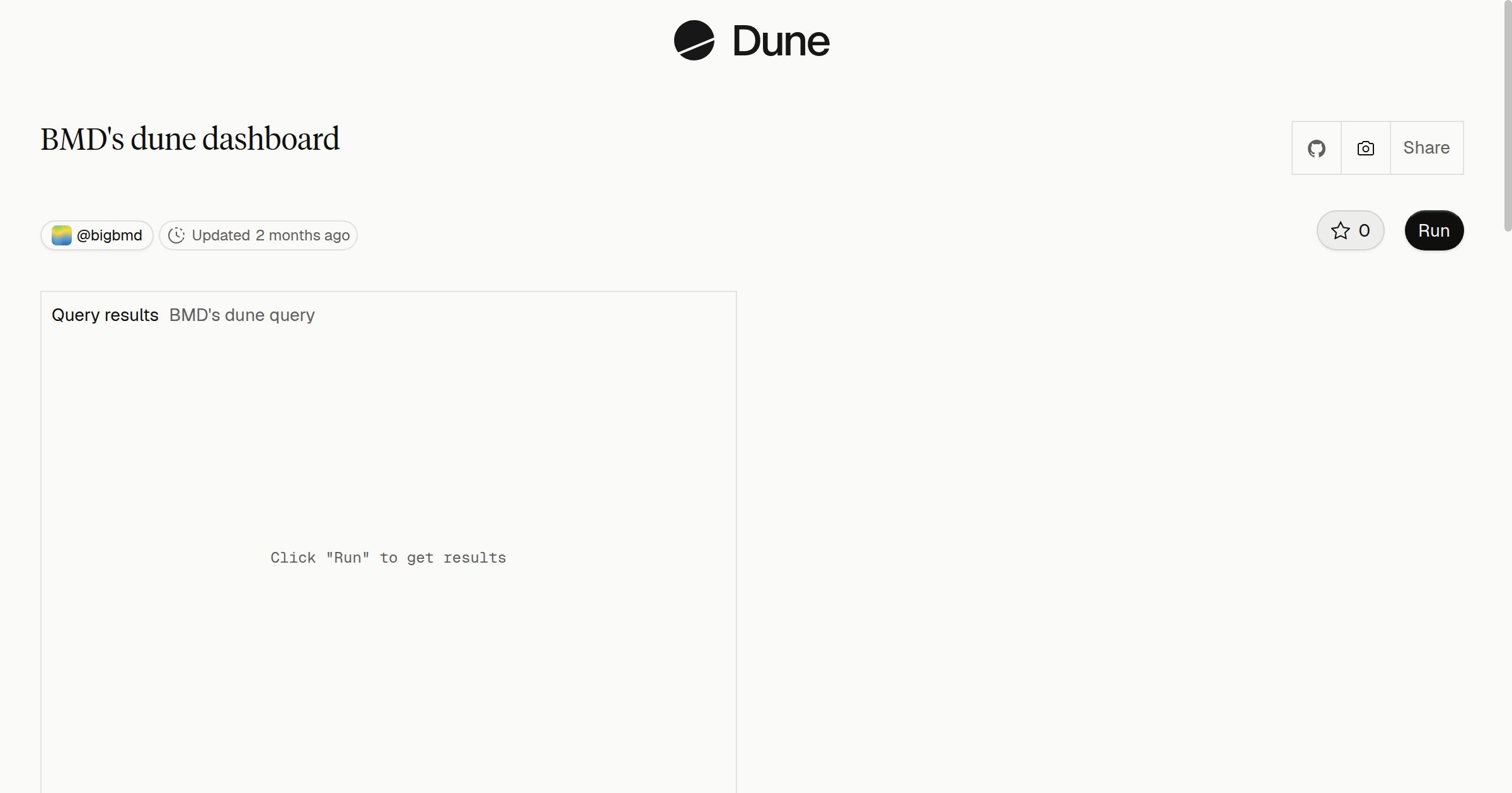 BMD's dune dashboard | Dune