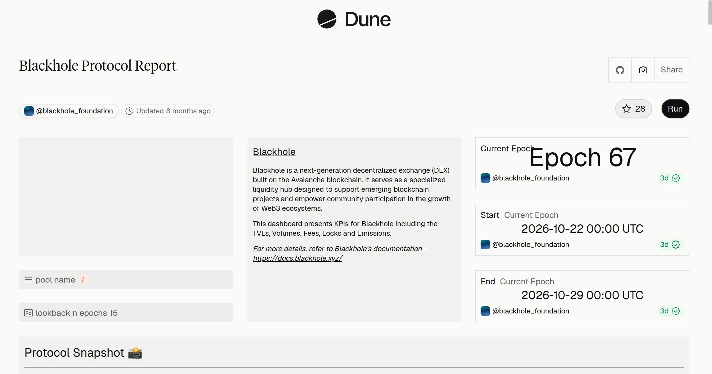 Blackhole Protocol Report | Dune