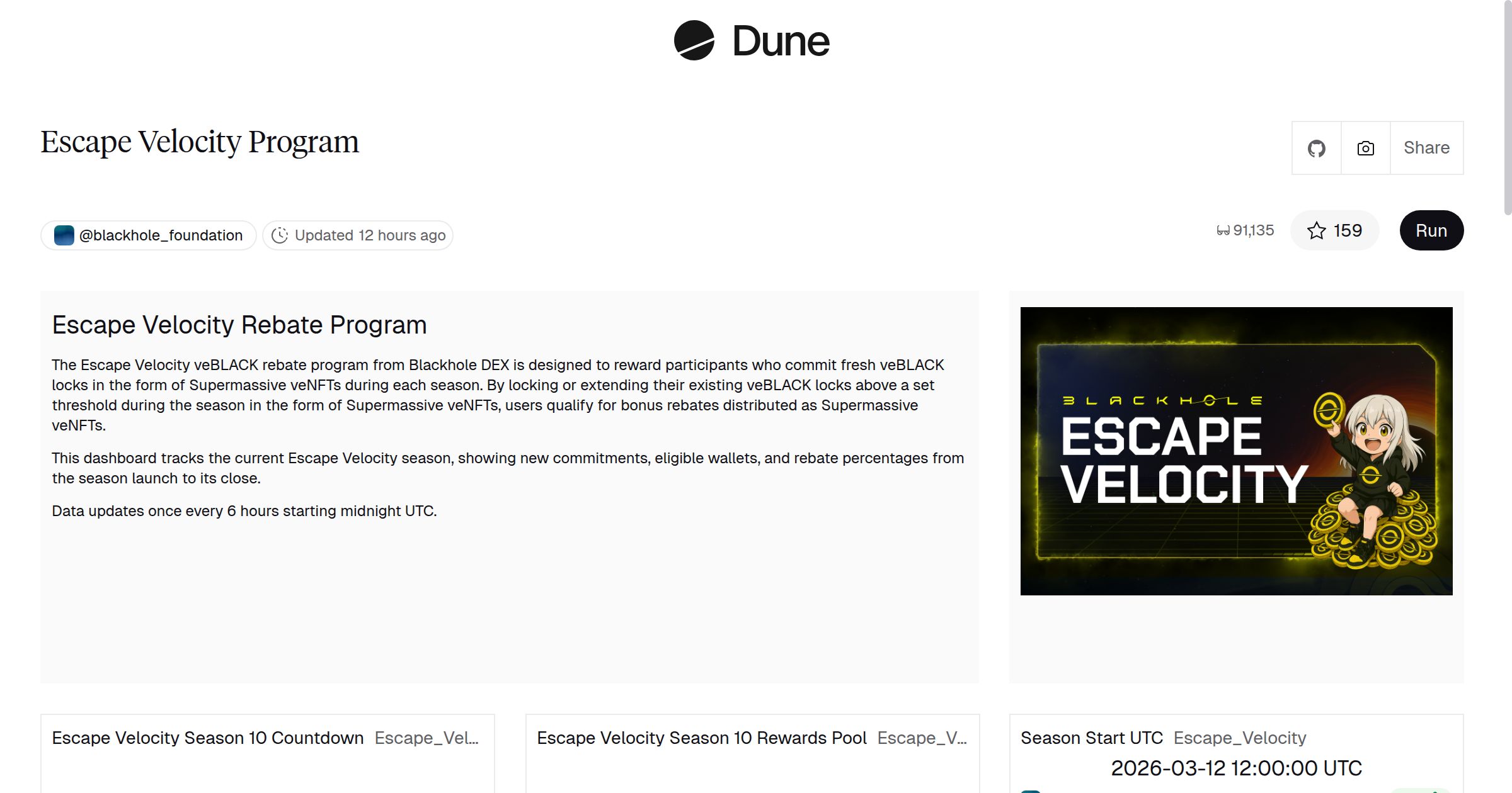 Escape Velocity Program | Dune