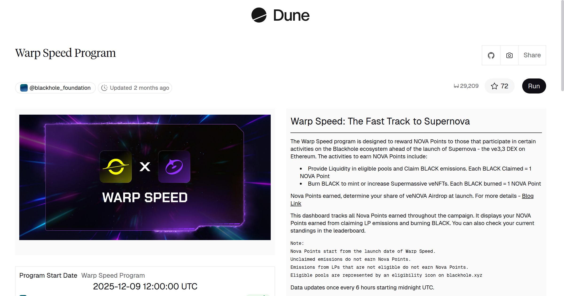 Warp Speed Program | Dune
