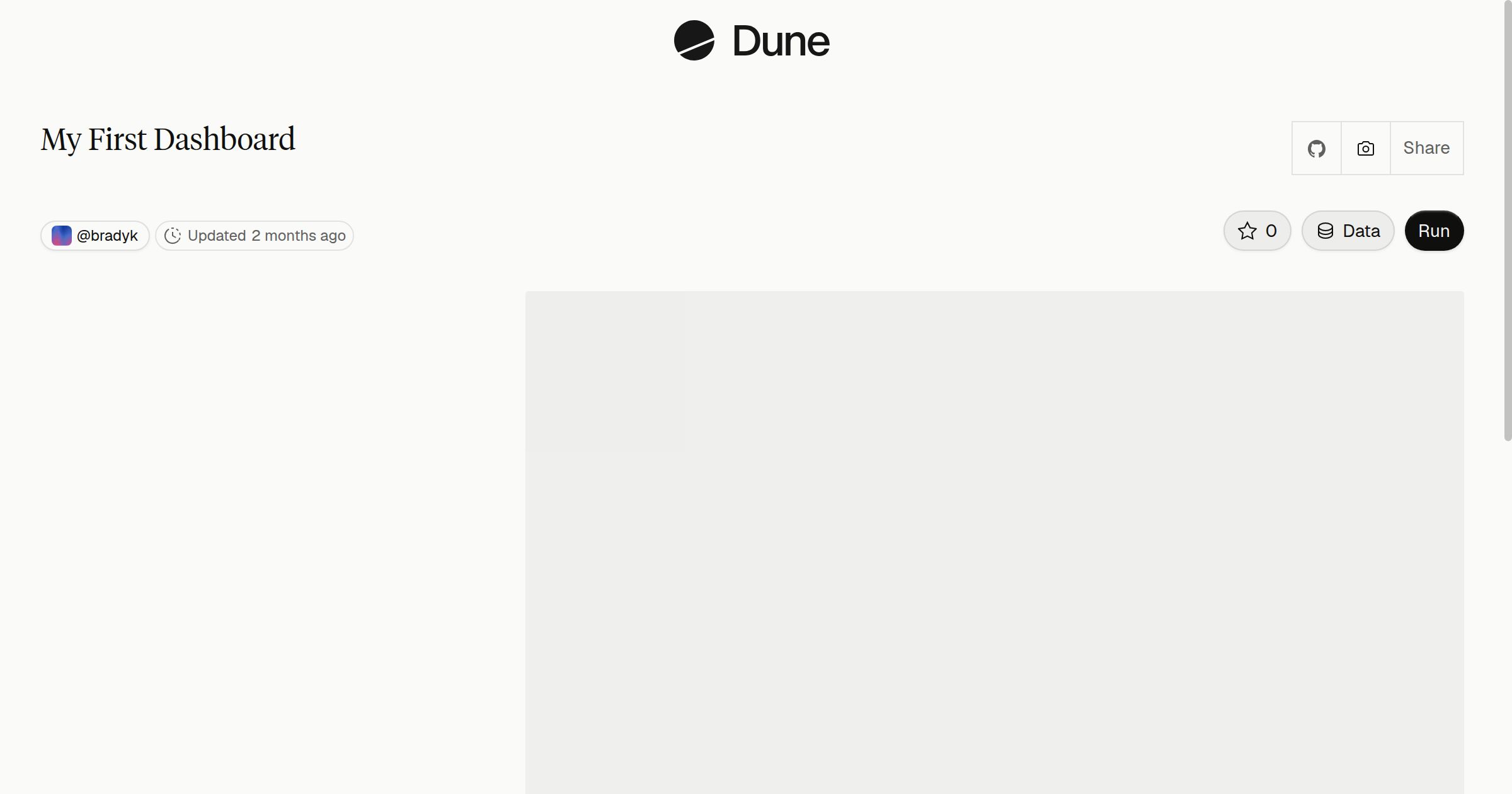 My First Dashboard | Dune