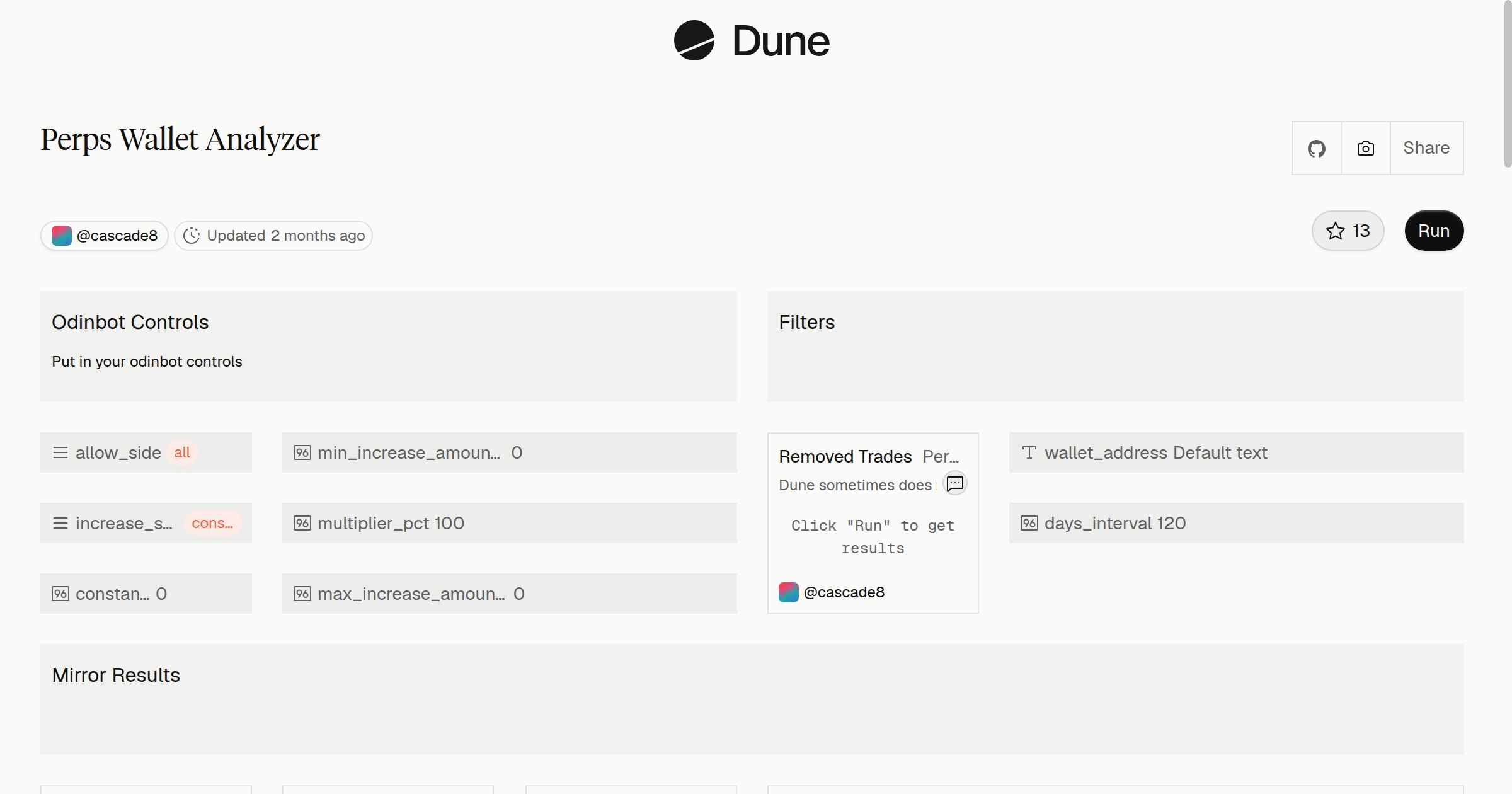 Perps Wallet Analyzer | Dune