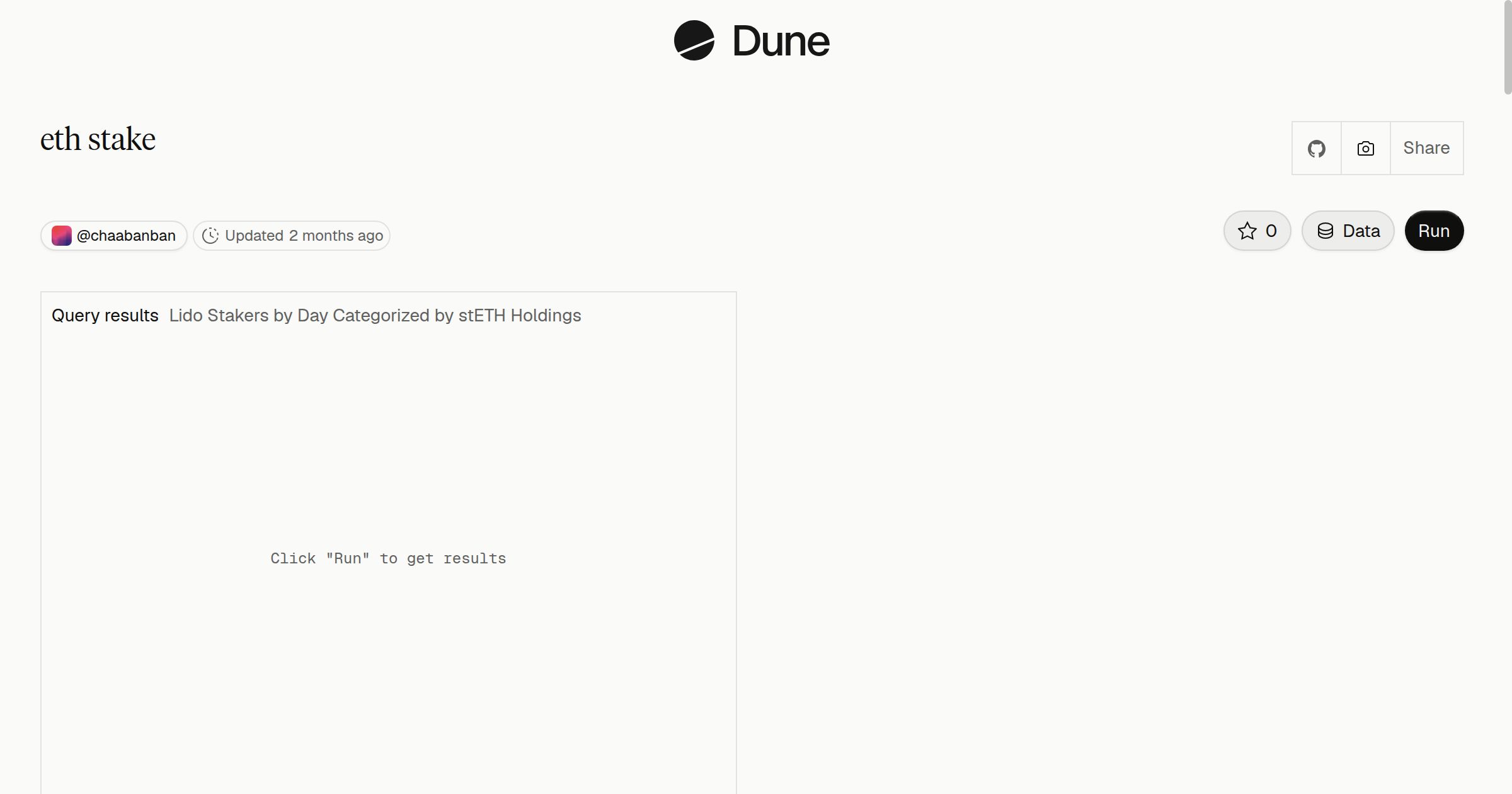 eth stake | Dune