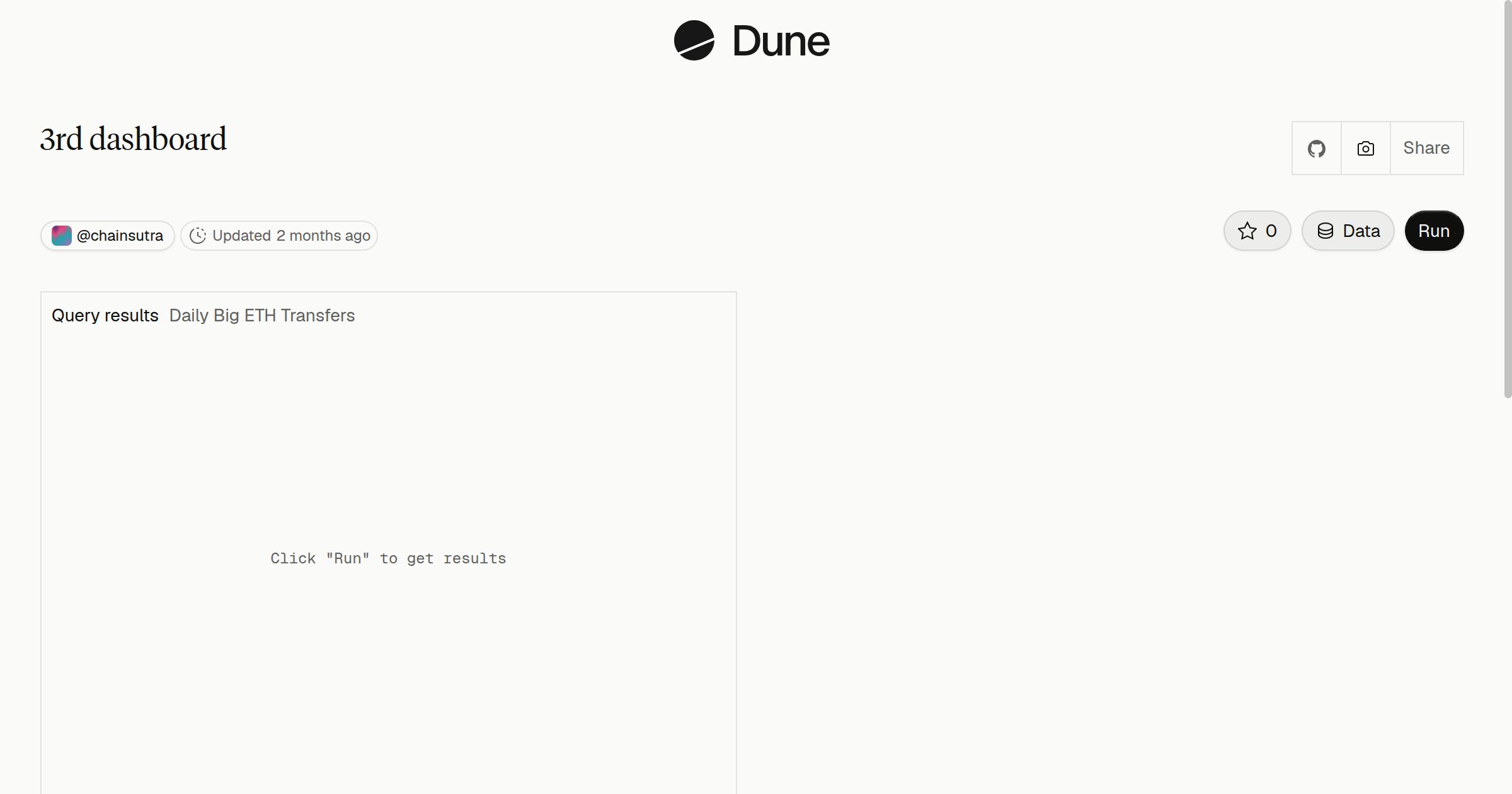 3rd dashboard | Dune