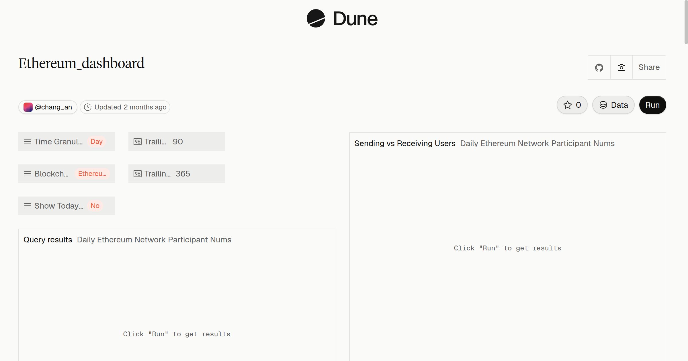 Ethereum_dashboard | Dune