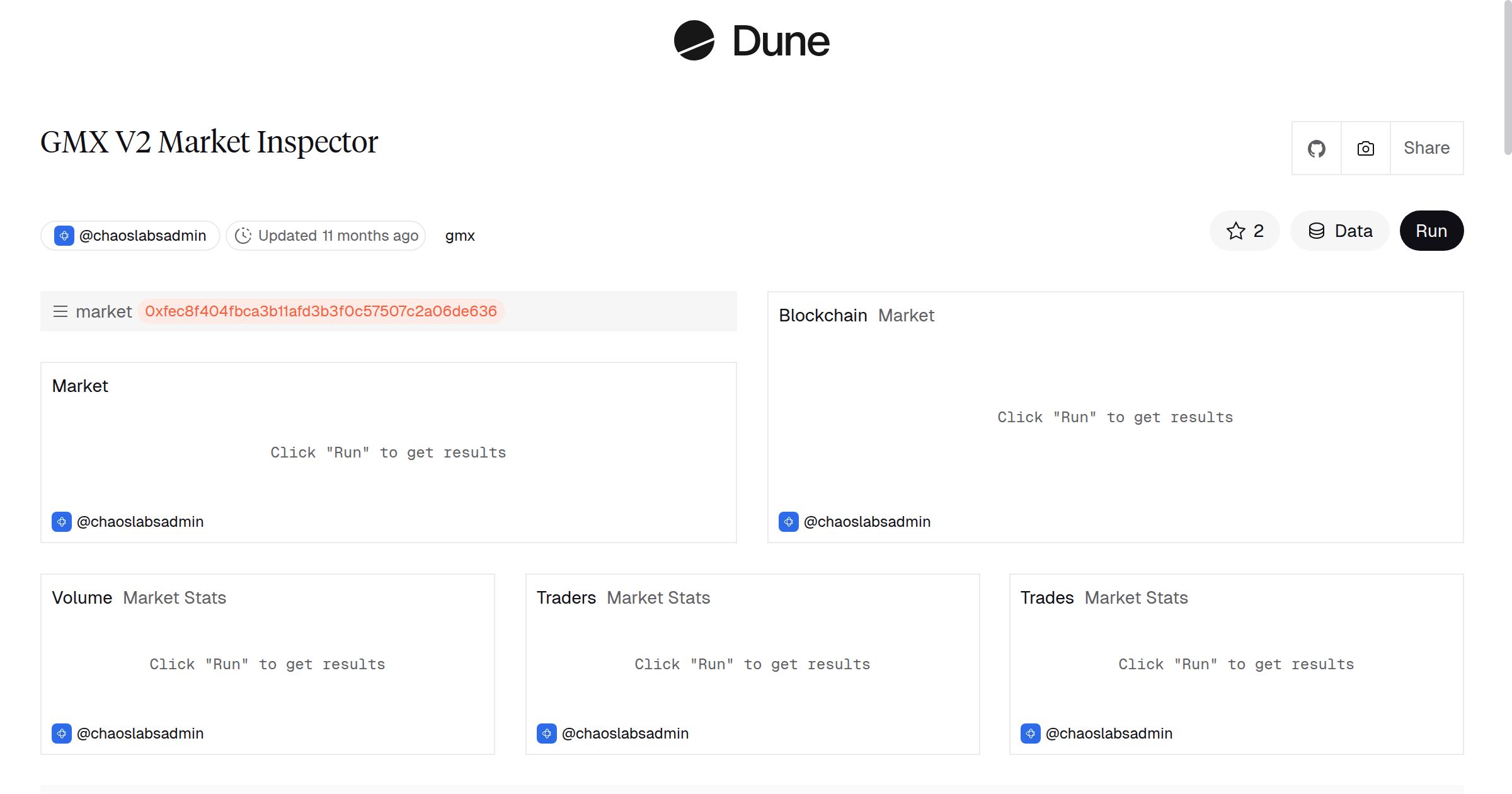 GMX V2 Market Inspector | Dune