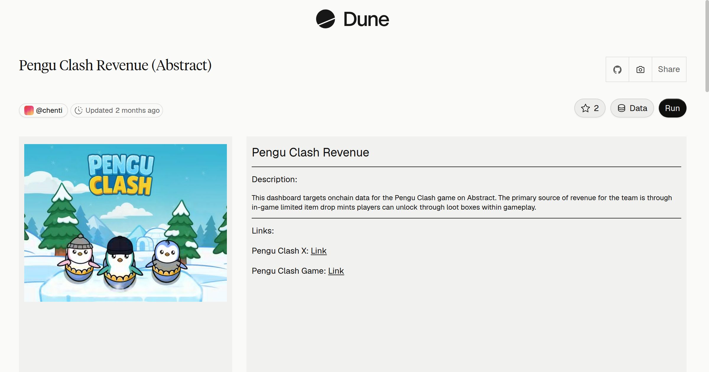 Pengu Clash Revenue (Abstract) | Dune