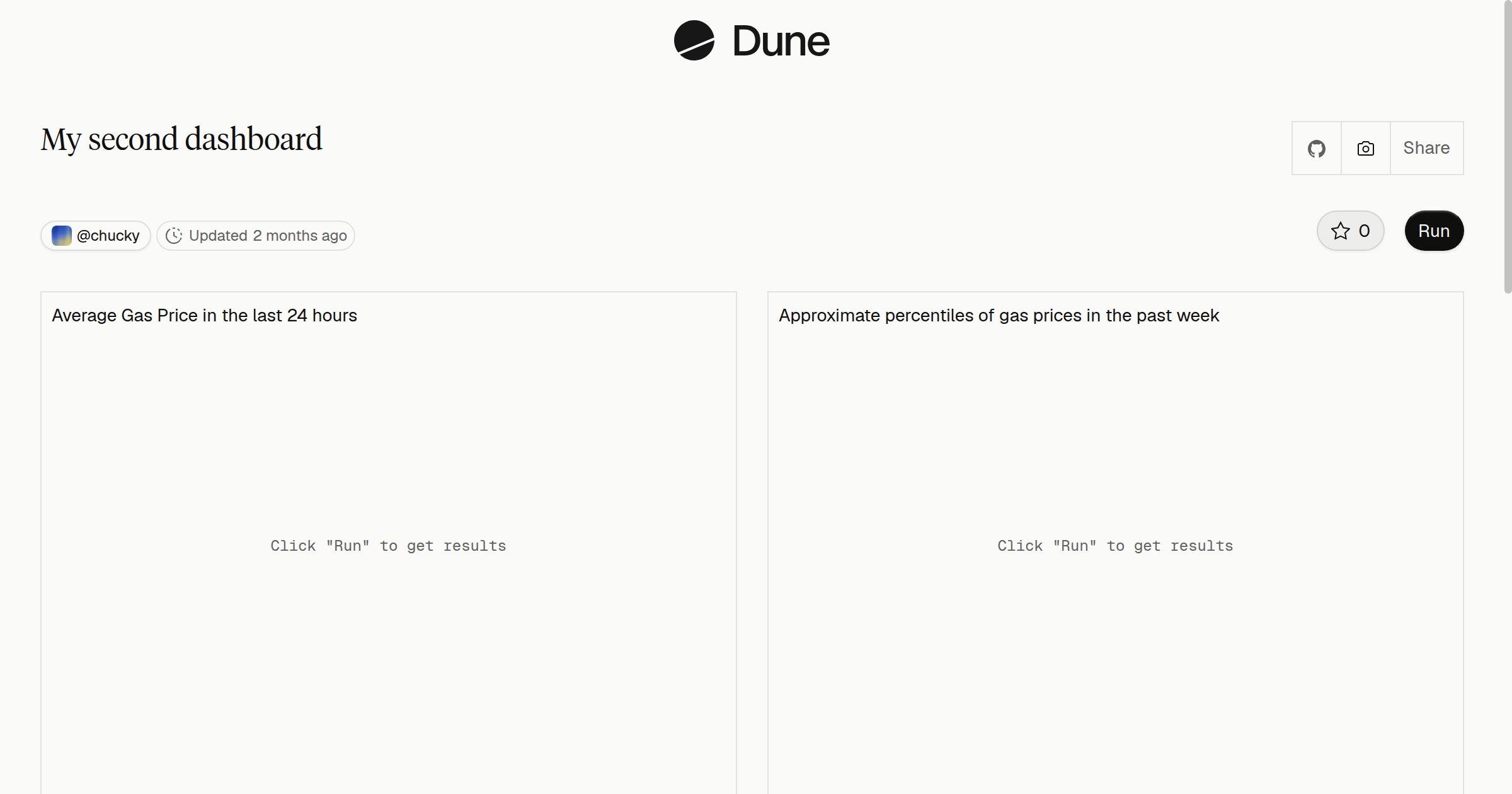 My second dashboard | Dune