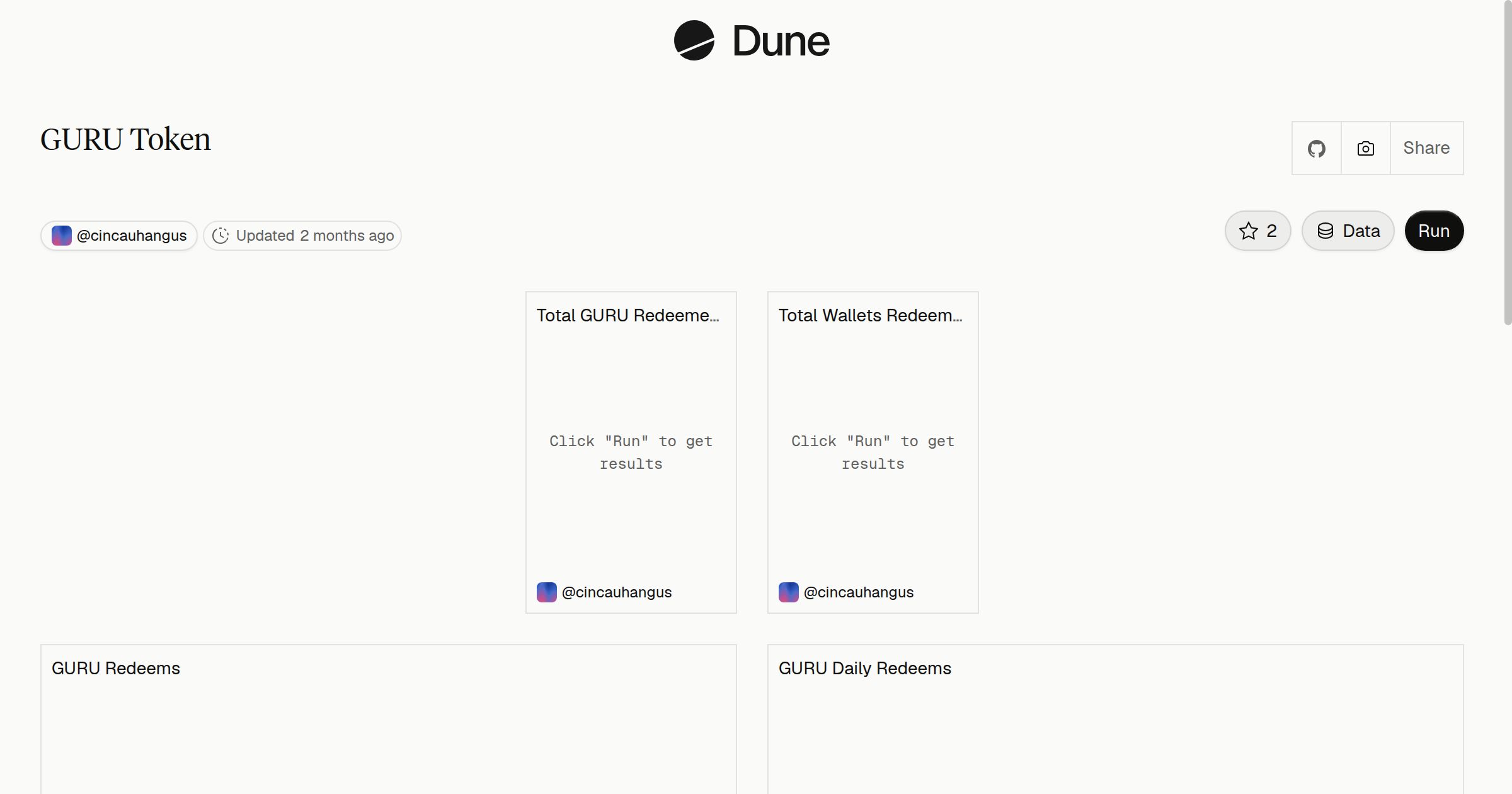 GURU Token | Dune