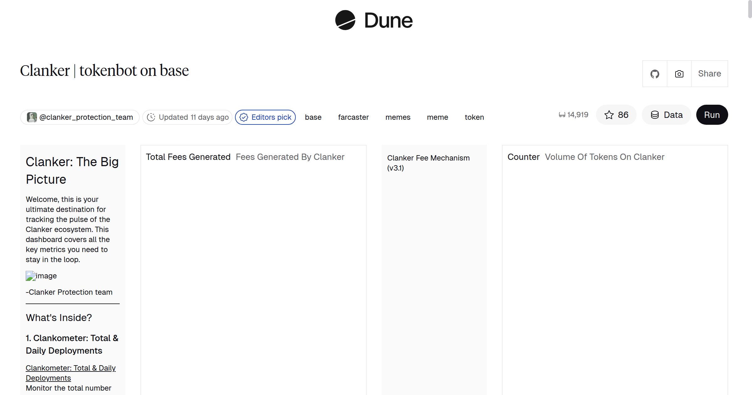 Clanker | tokenbot on base | Dune