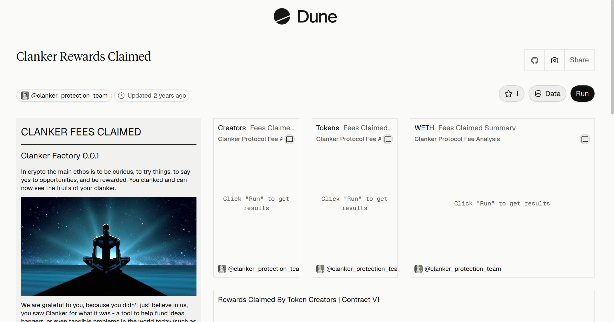 Clanker Rewards Claimed | Dune