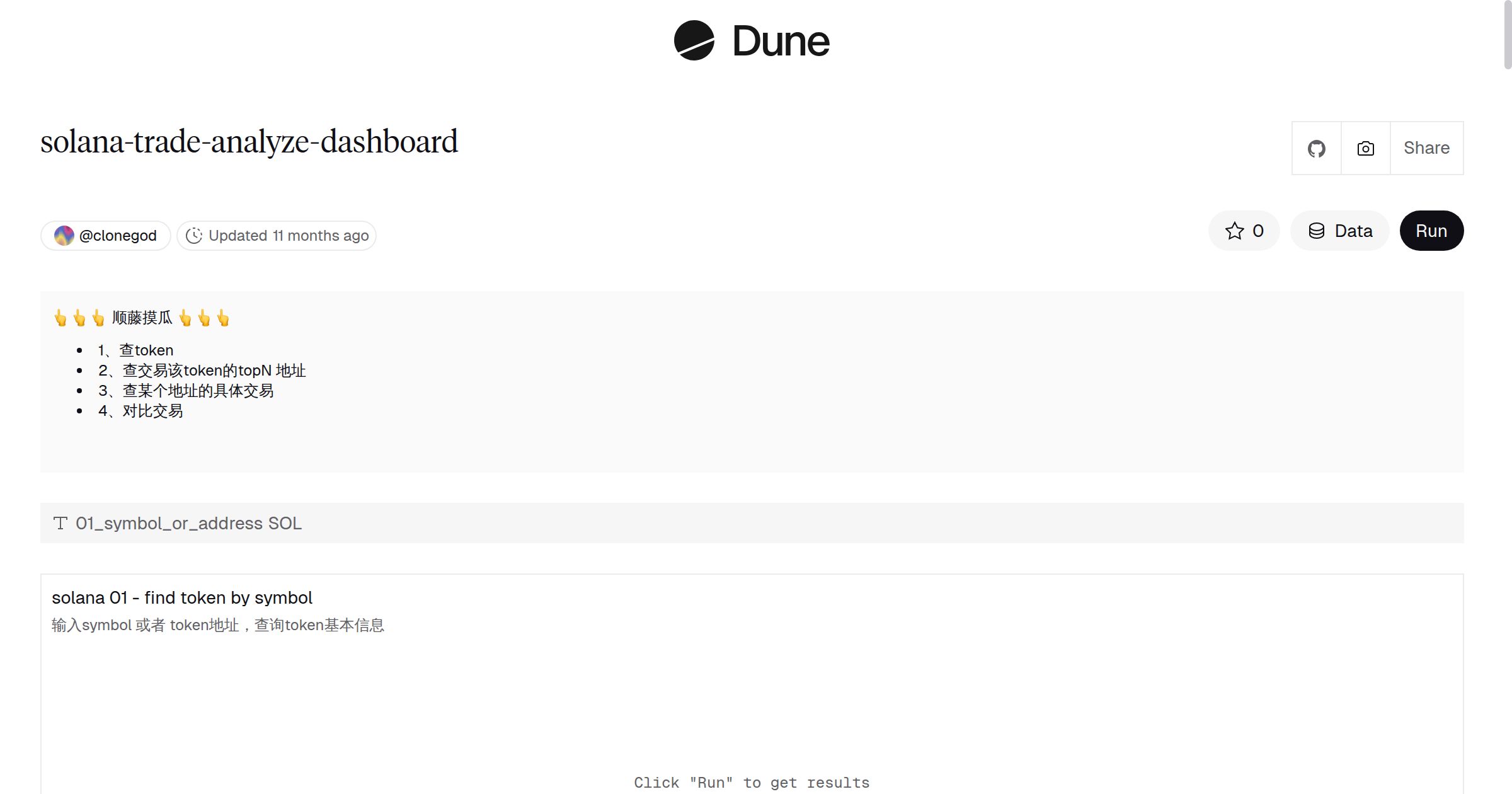 solana-trade-analyze-dashboard | Dune