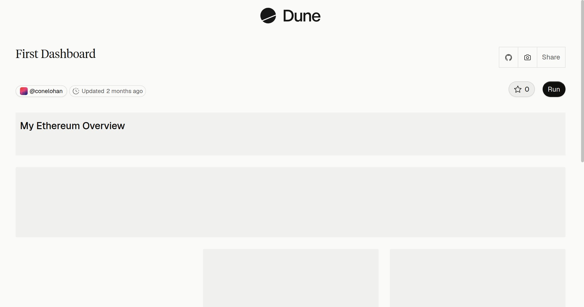 First Dashboard