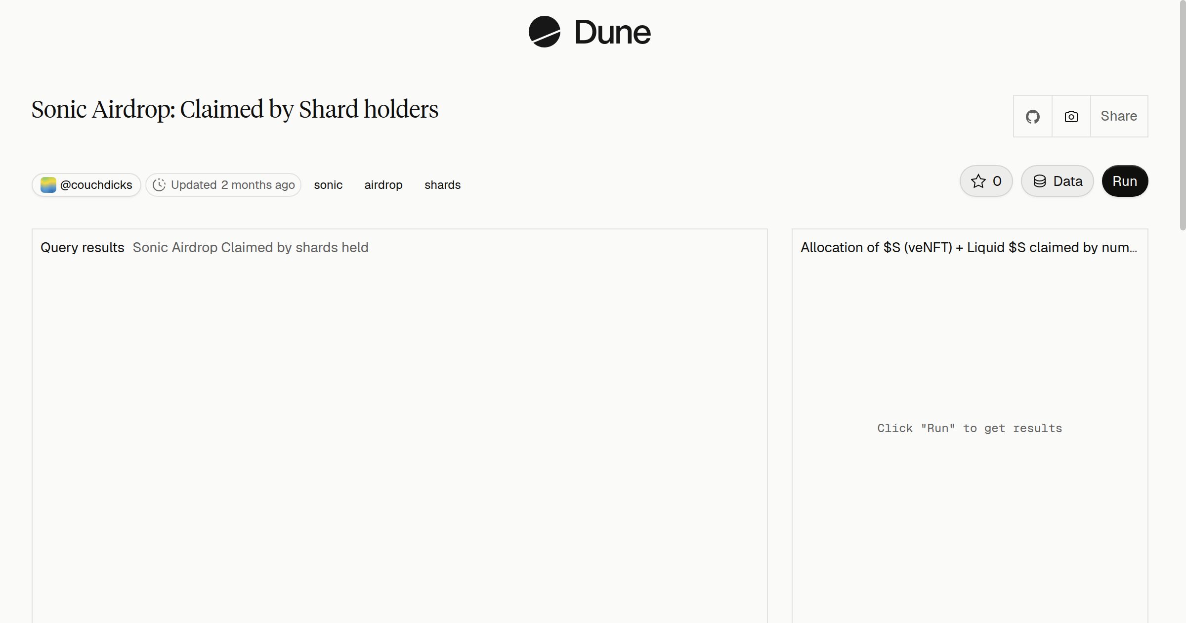 Sonic Airdrop: Claimed by Shard holders | Dune