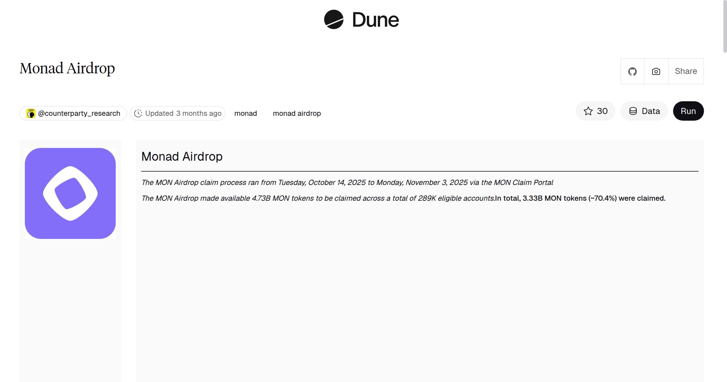 Monad Airdrop | Dune