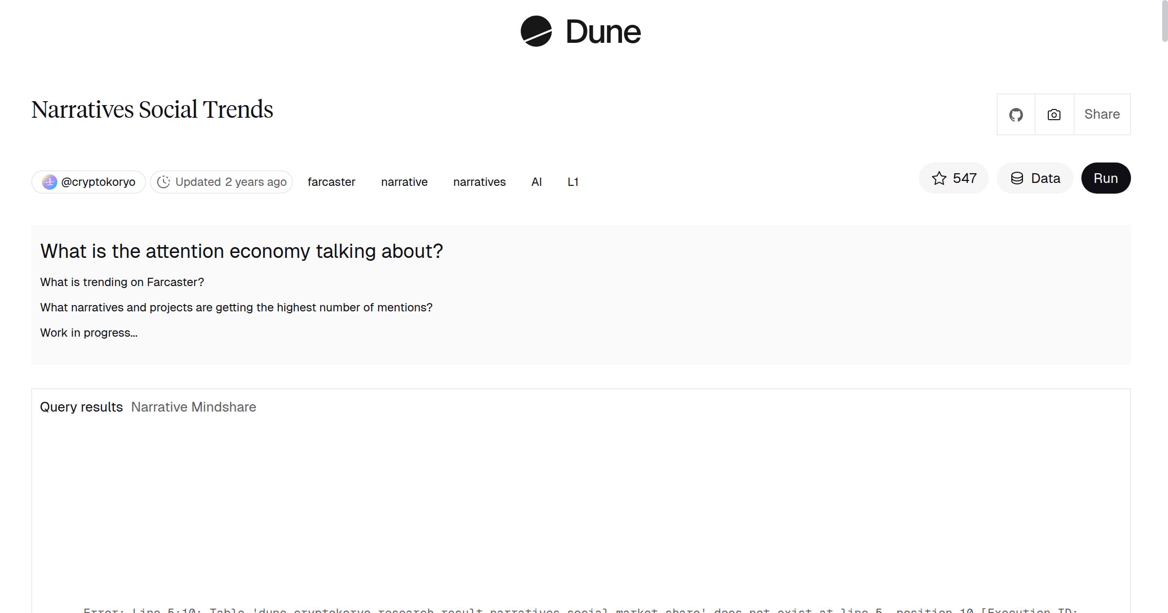 Narratives Social Trends | Dune