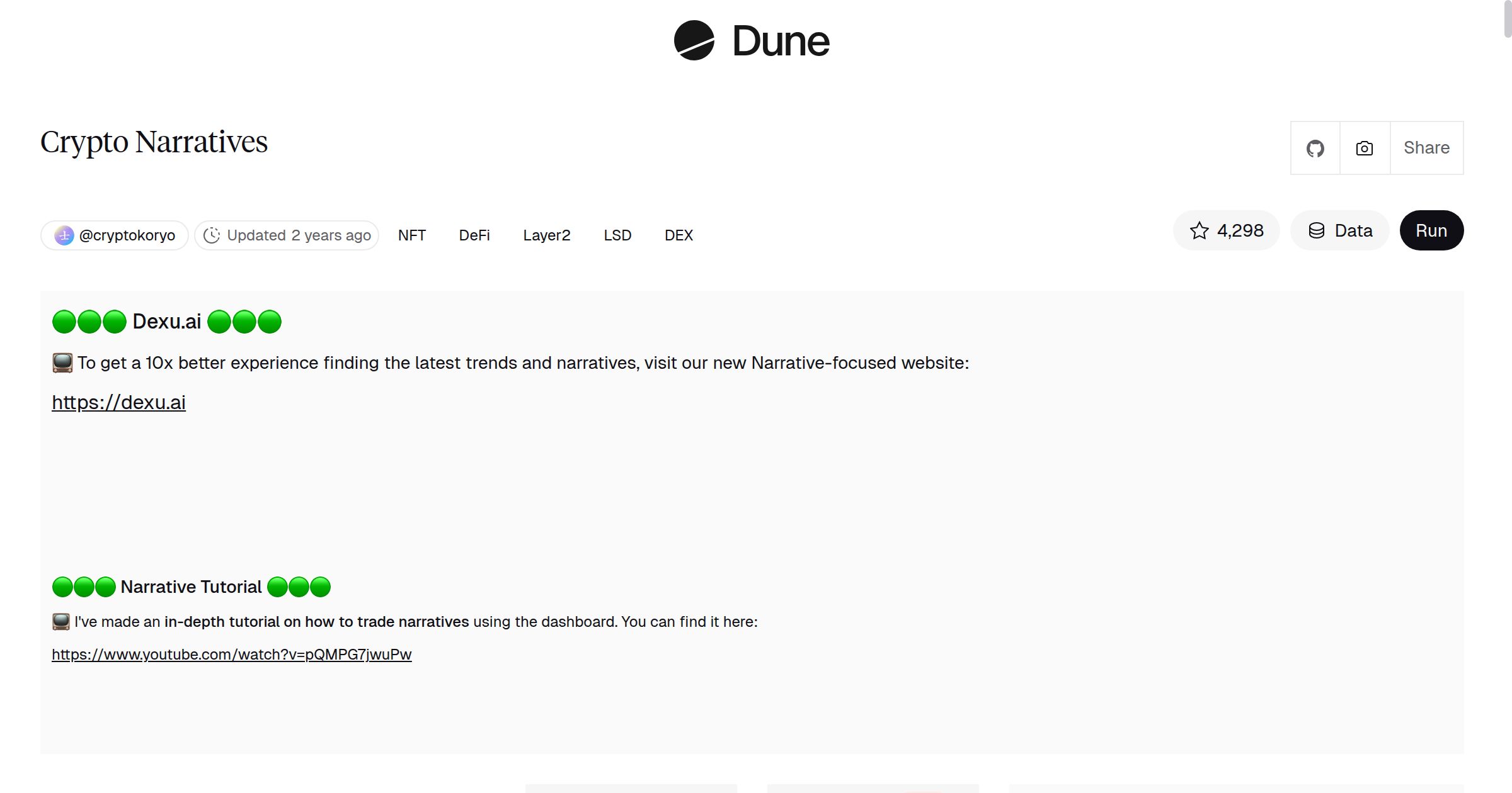 Crypto Narratives | Dune