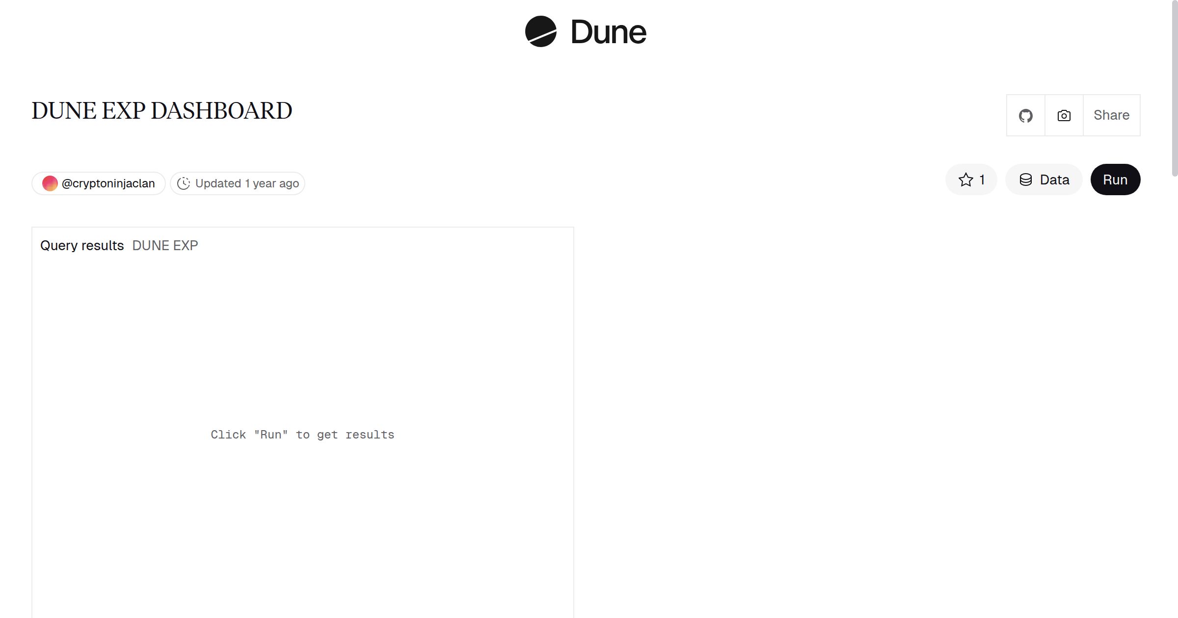 Dune Exp Dashboard