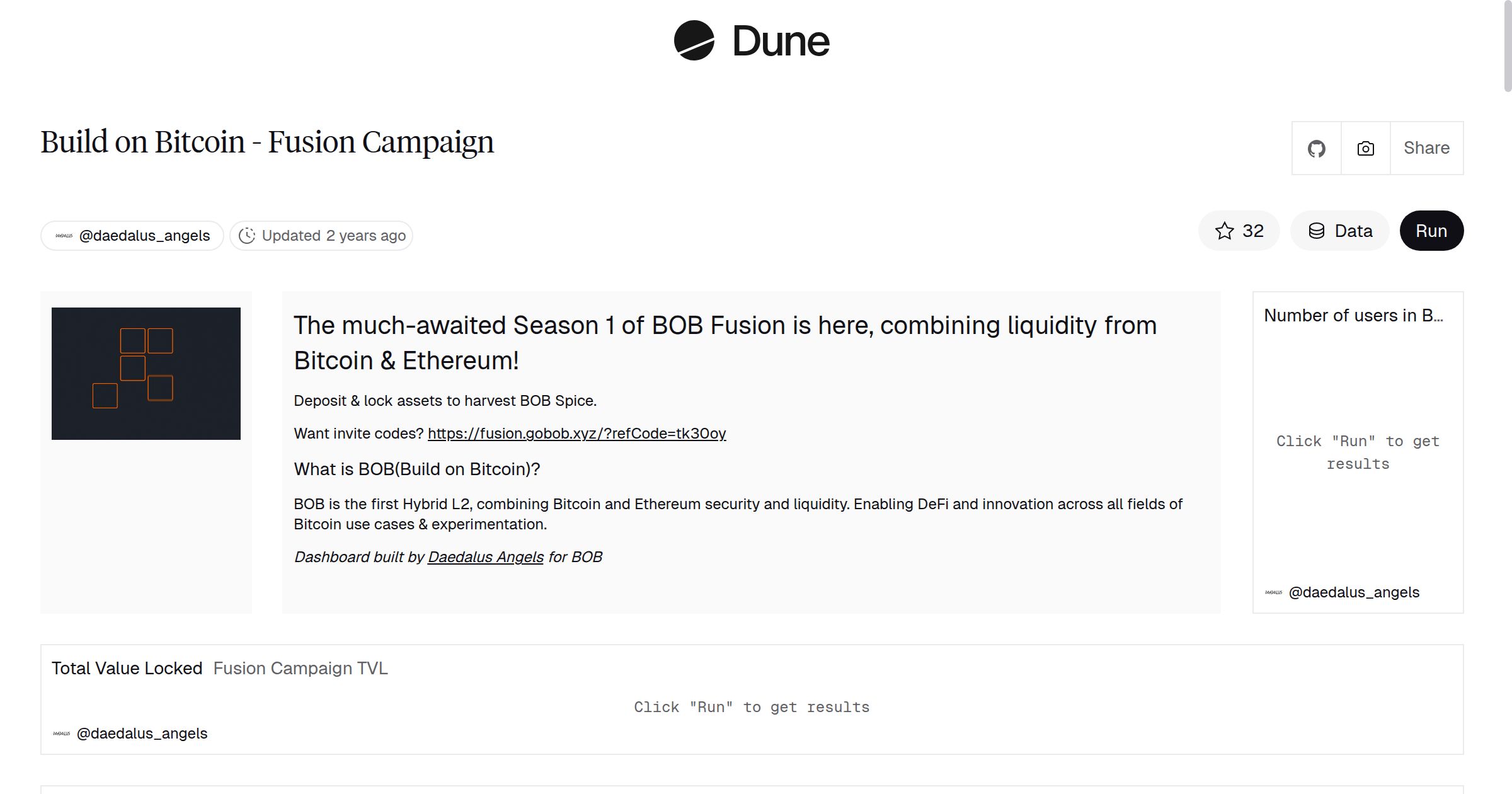 Build on Bitcoin - Fusion Campaign | Dune