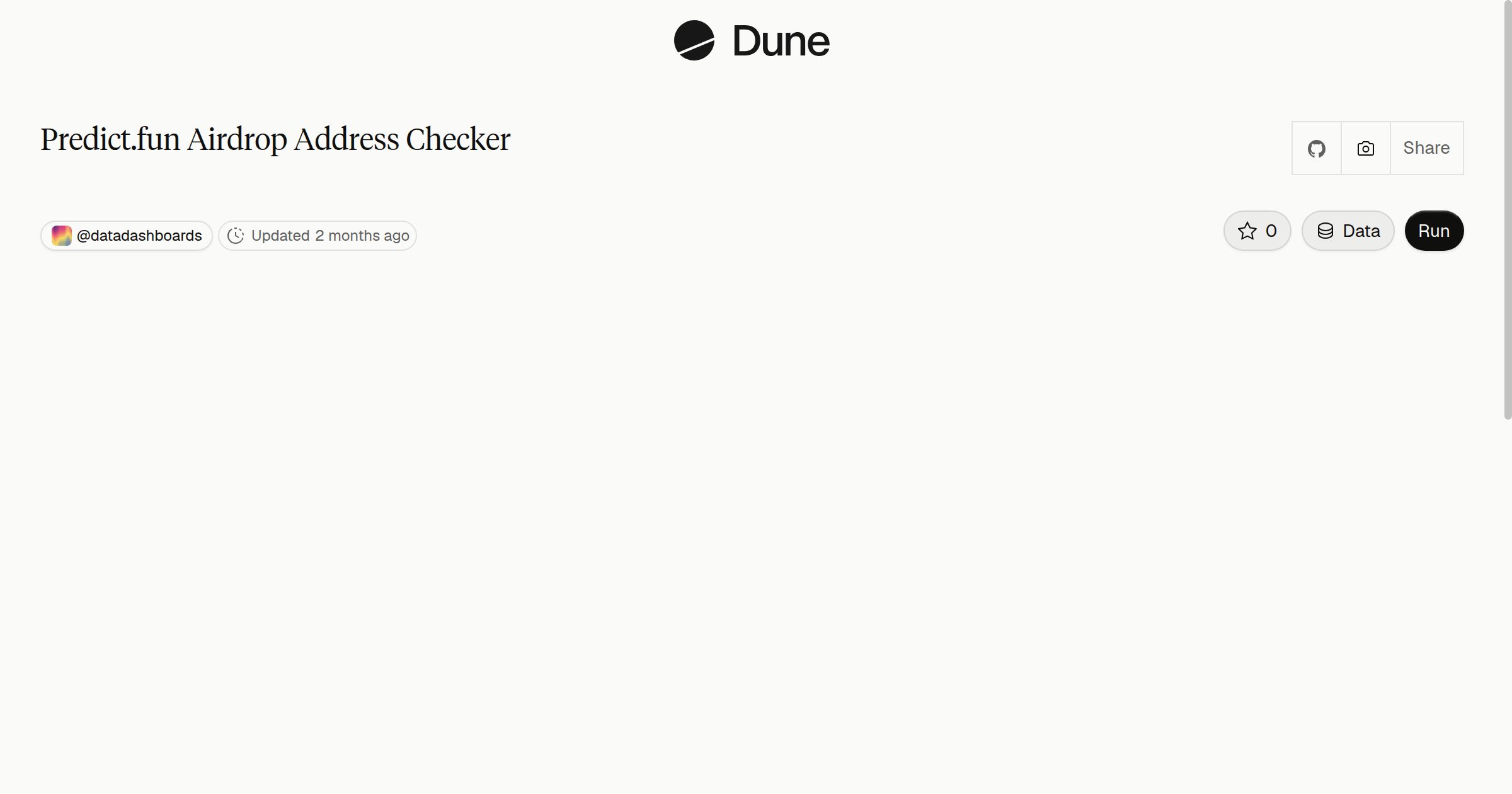 Predict.fun Airdrop Address Checker | Dune